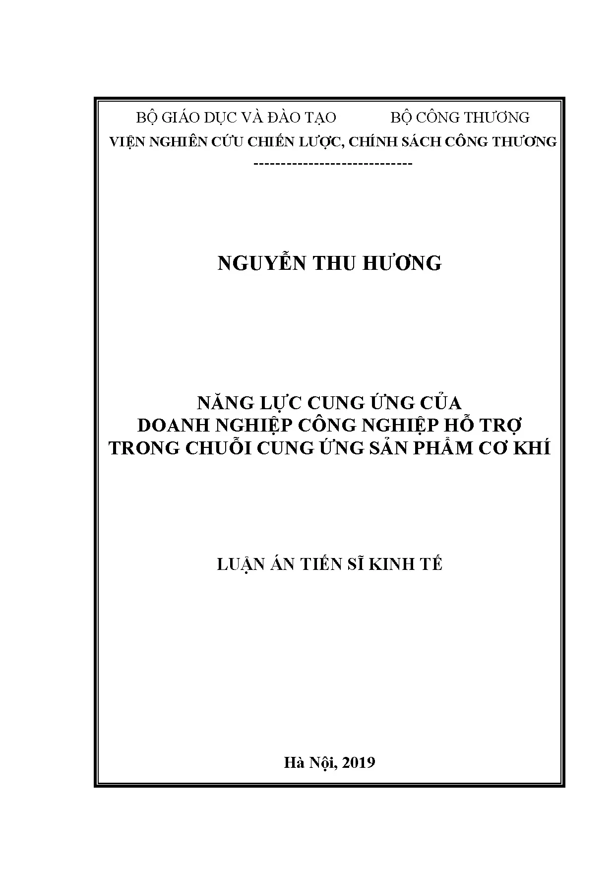 Năng lực cung ứng của doanh nghiệp công nghiệp hỗ trợ