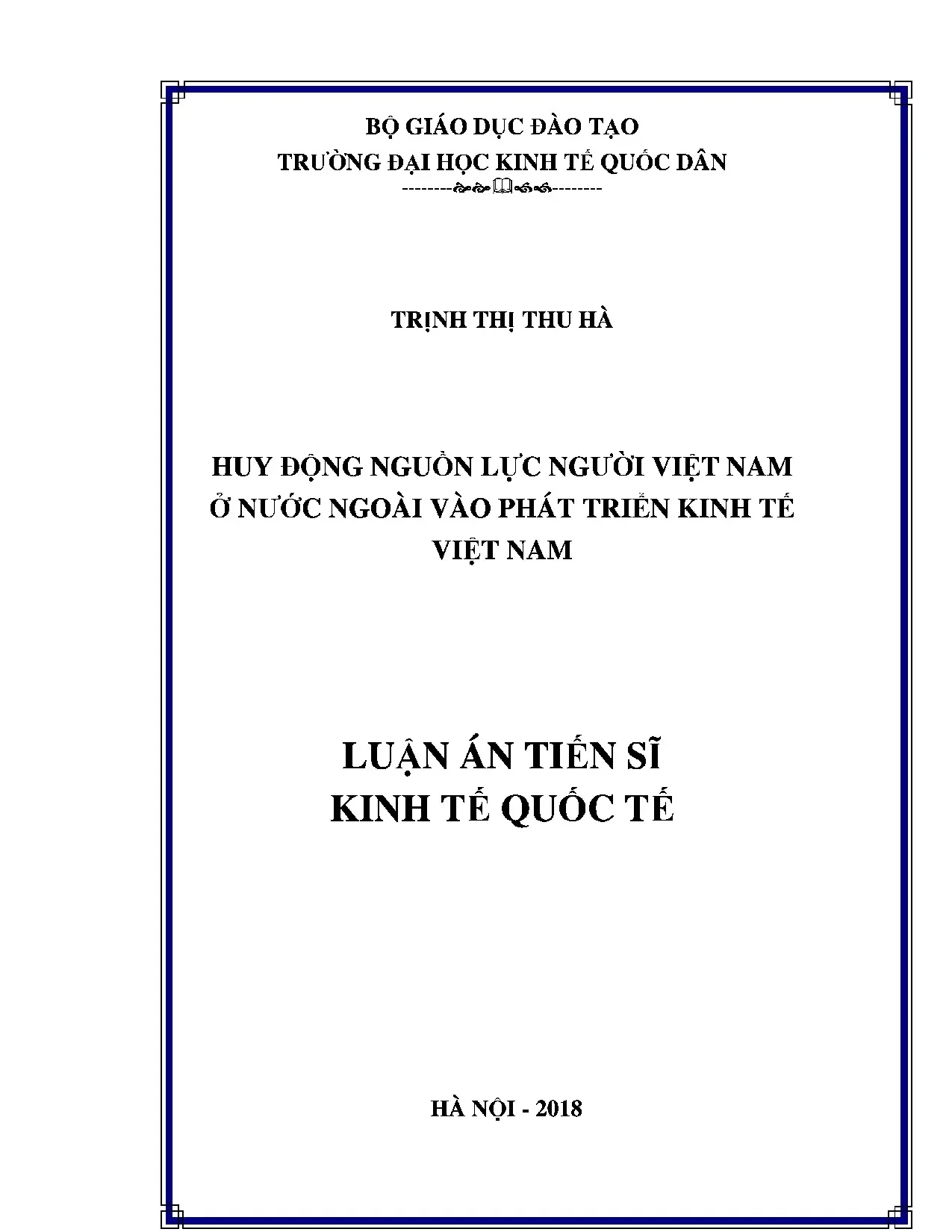 Huy động nguồn lực người việt nam ở nước ngoài vào phát triể