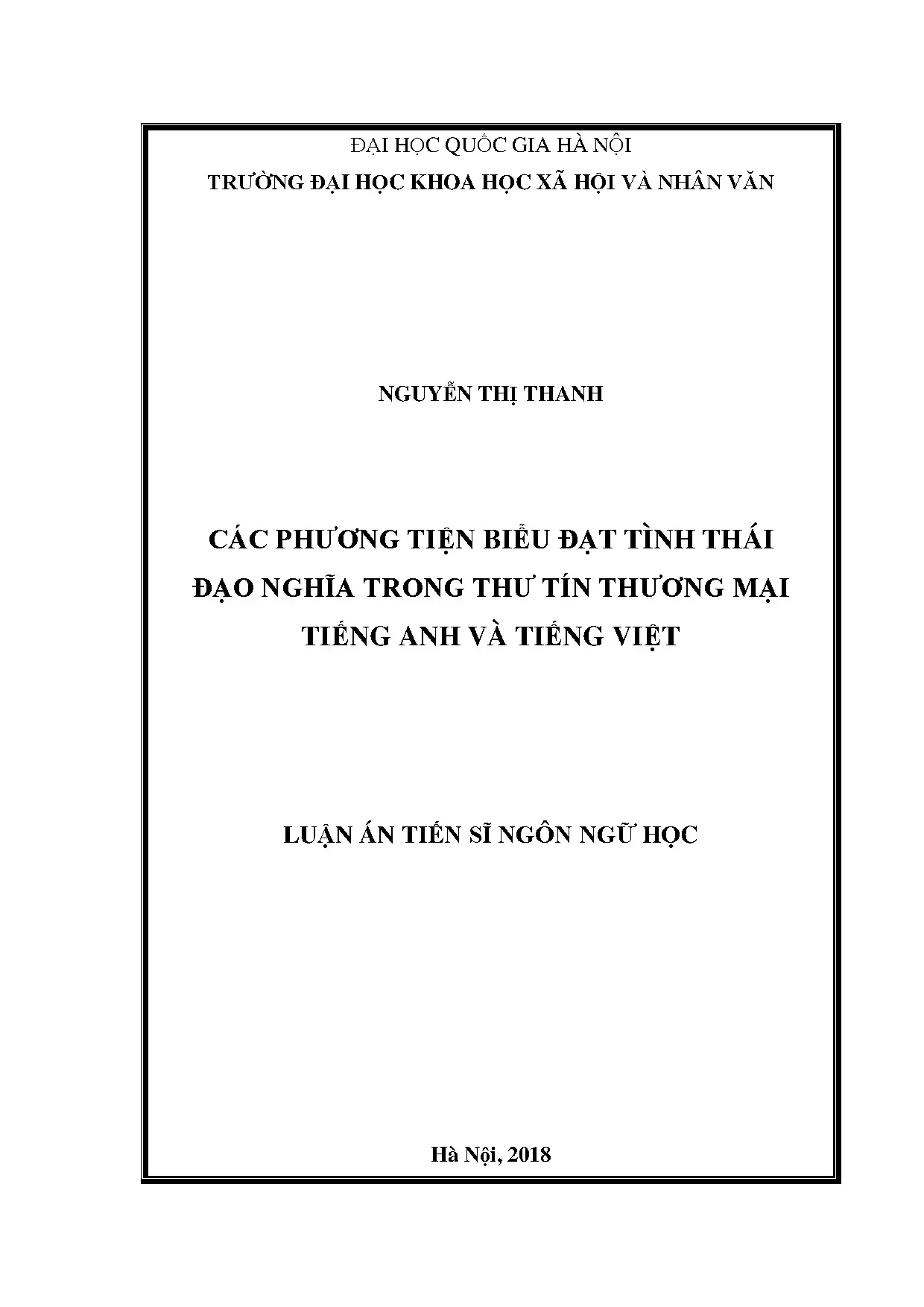 Biểu đạt tình thái đạo nghĩa trong thư tín thương mại Anh-Việt