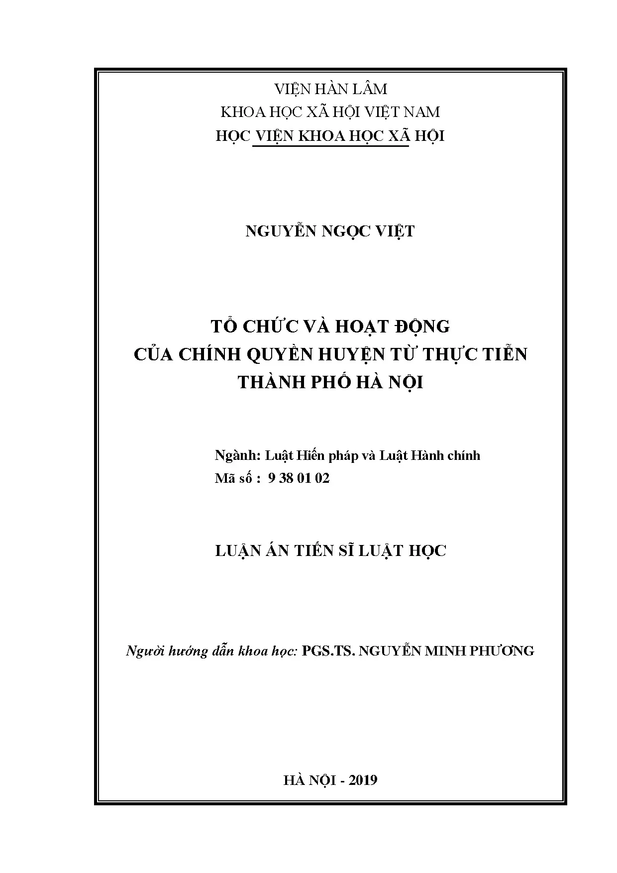 Tổ chức và hoạt động chính quyền huyện tại Hà Nội