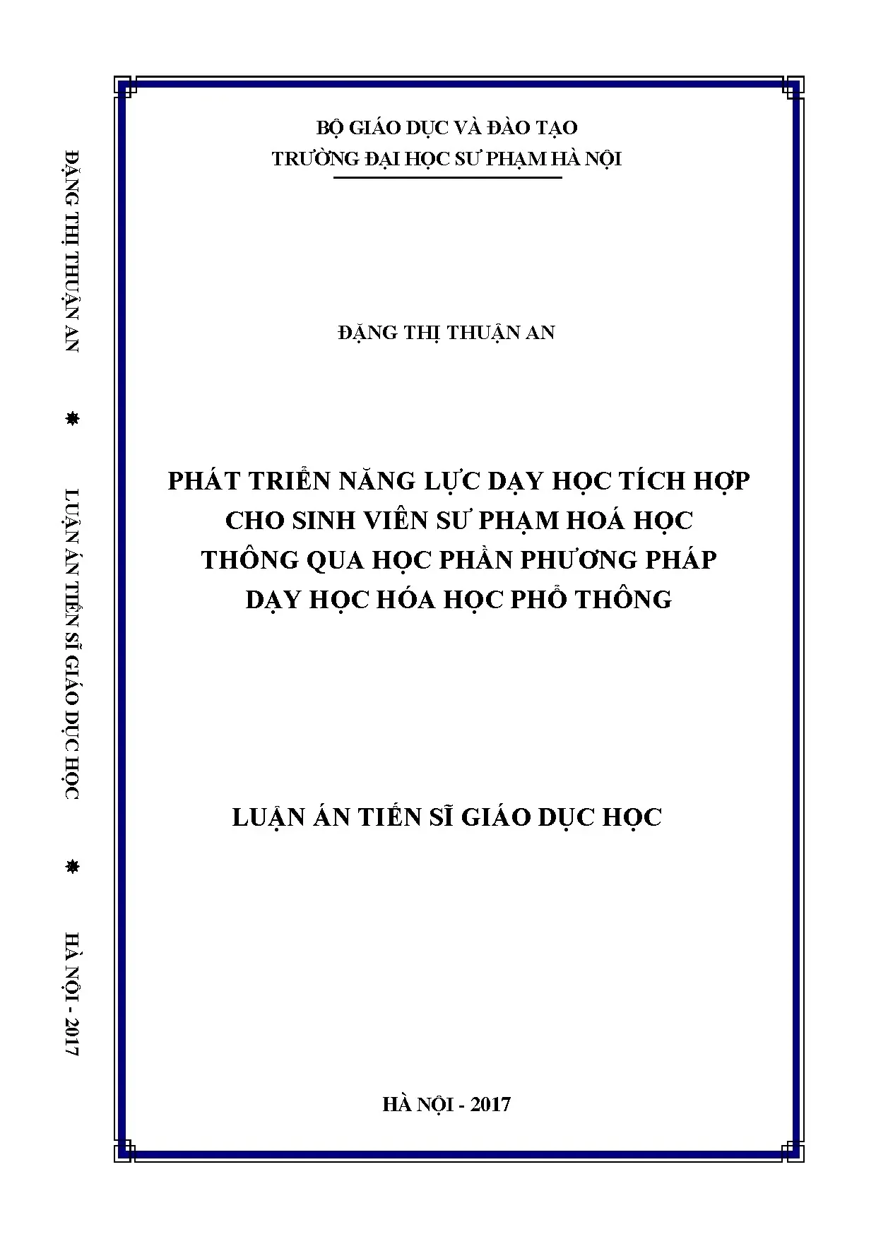 Phát triển năng lực dạy học tích hợp cho sinh viên sư phạm Hoá học