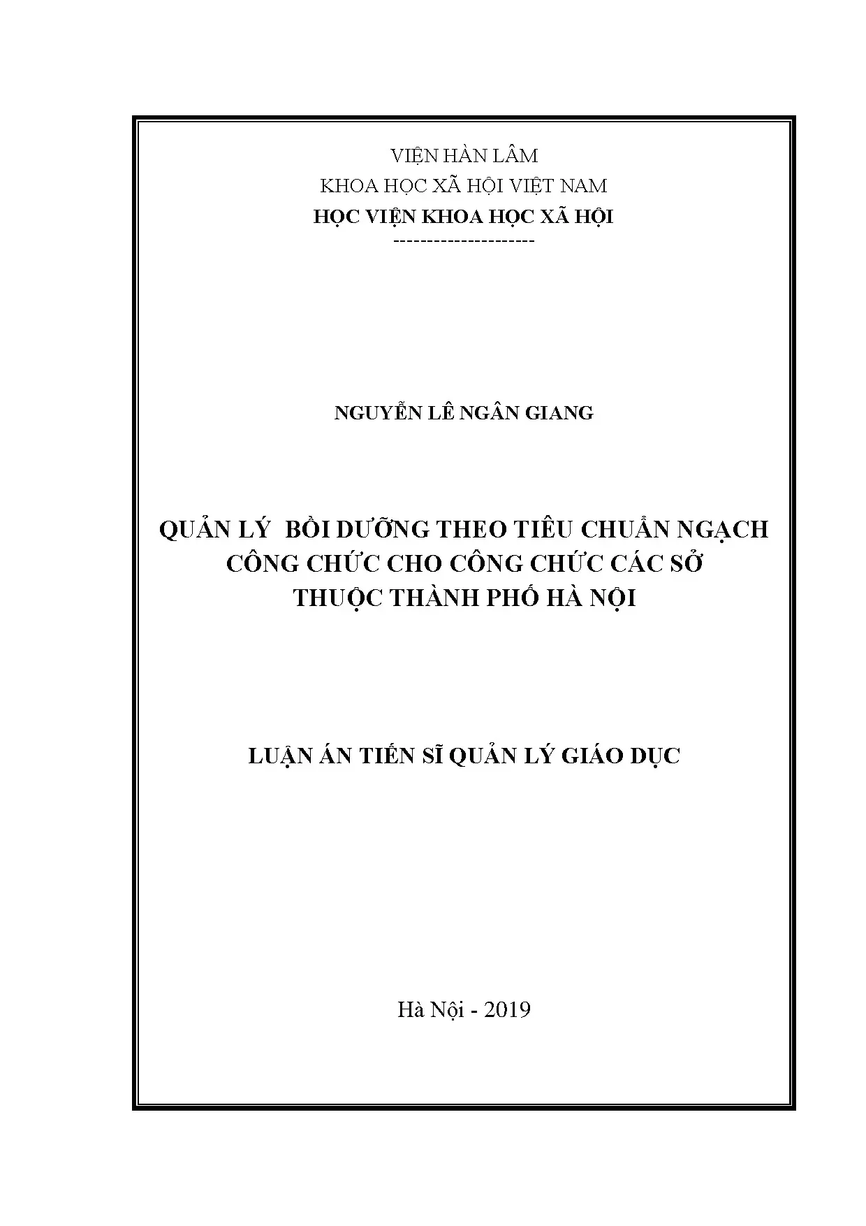 Quản lý bồi dưỡng theo tiêu chuẩn ngạch công chức Hà Nội