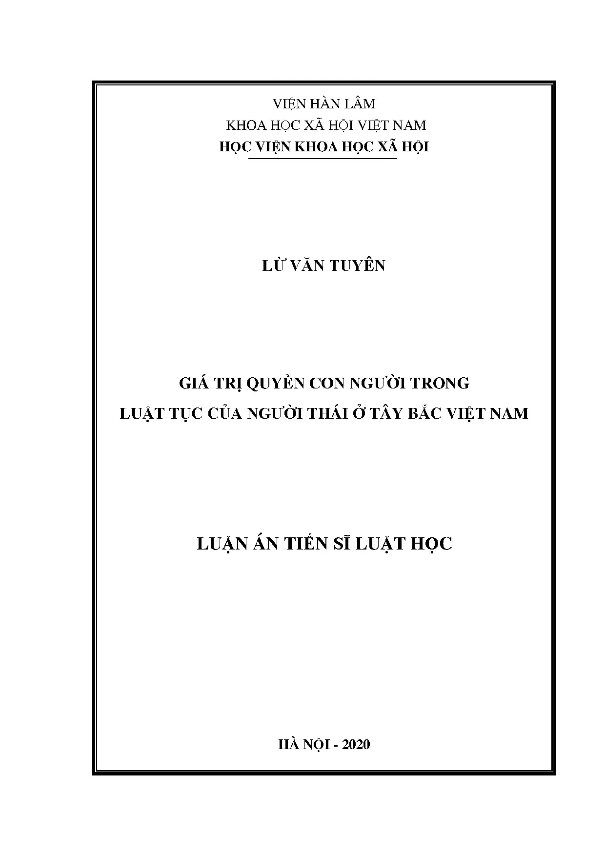 Quyền con người trong luật tục người Thái Tây Bắc