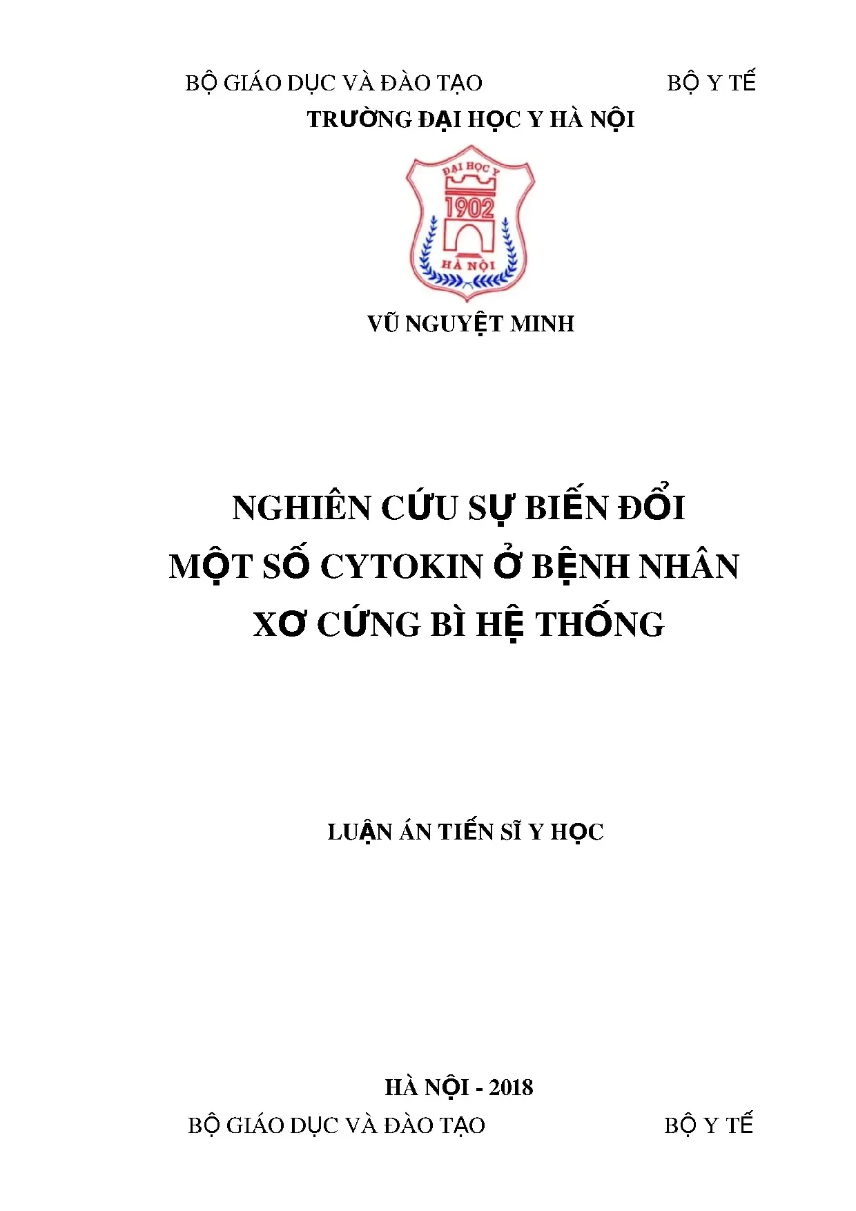 Nghiên cứu biến đổi cytokin ở bệnh nhân xơ cứng bì hệ thống