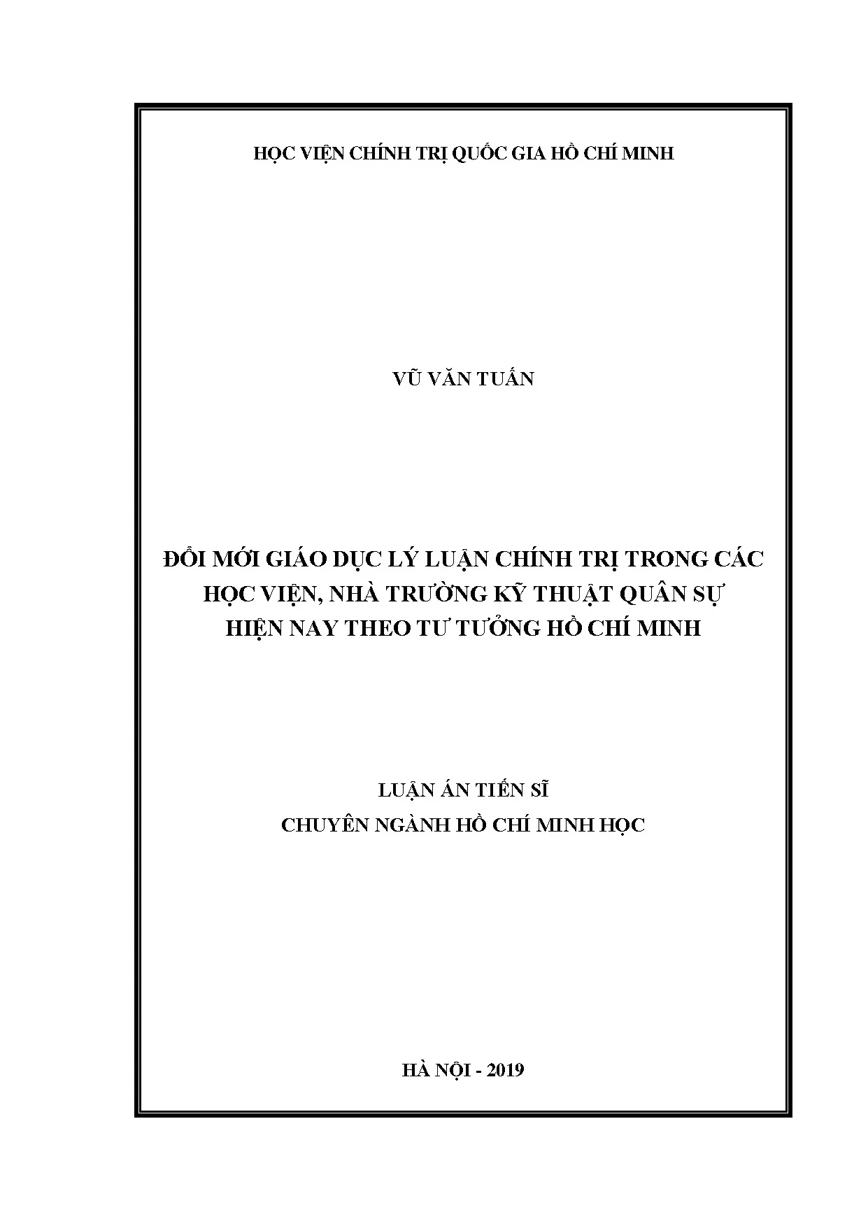 Đổi mới giáo dục lý luận chính trị theo tư tưởng Hồ Chí Minh
