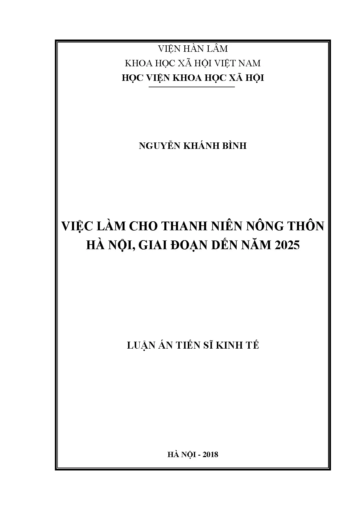 Việc làm cho thanh niên nông thôn Hà Nội đến 2025