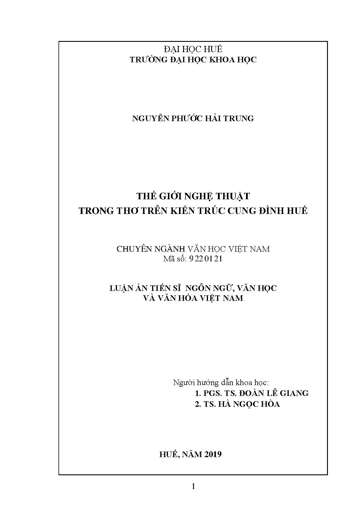Thế giới nghệ thuật trong thơ trên kiến trúc cung đình Huế