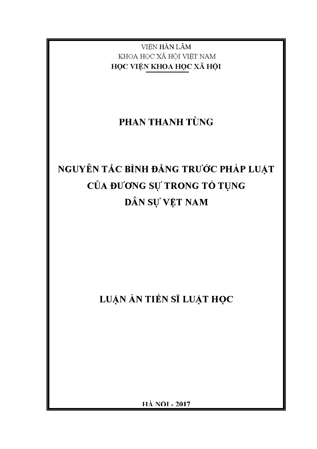 Nguyên tắc bình đẳng trước pháp luật của đương sự trong tố tụng dân sự