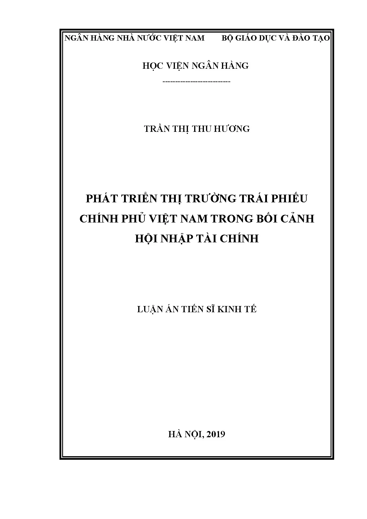 Thị trường trái phiếu Chính phủ Việt Nam và hội nhập tài chính