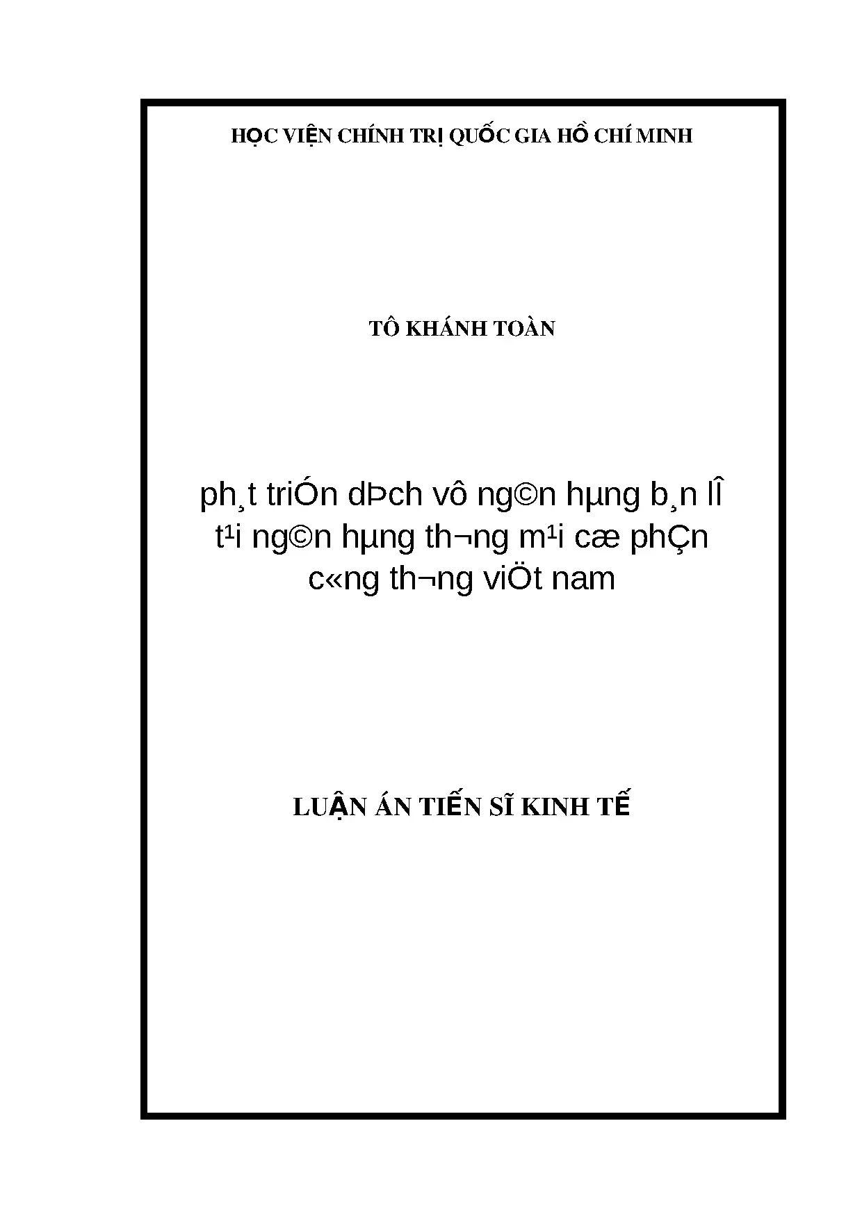 Phát triển dịch vụ ngân hàng bán lẻ tại Vietinbank