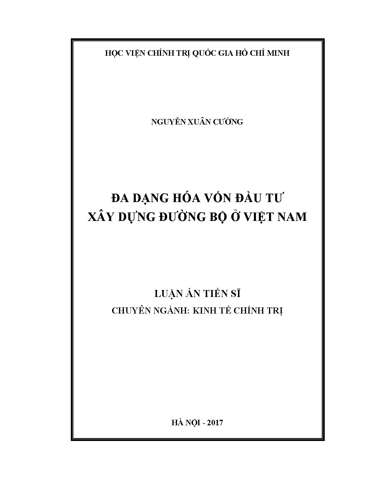 Đa dạng hóa vốn đầu tư xây dựng đường bộ ở Việt Nam