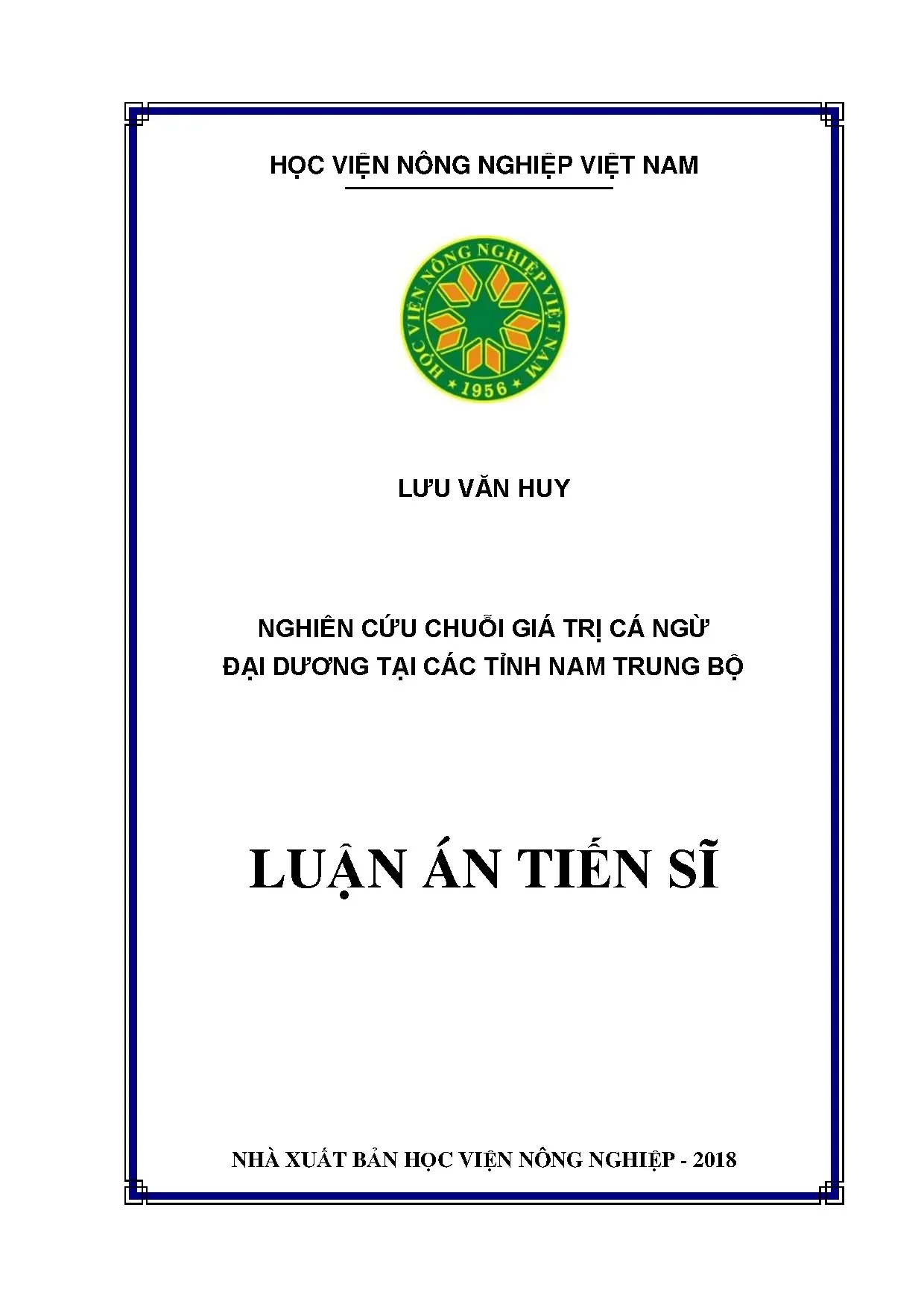 Nghiên cứu chuỗi giá trị cá ngừ đại dương tại Nam Trung Bộ