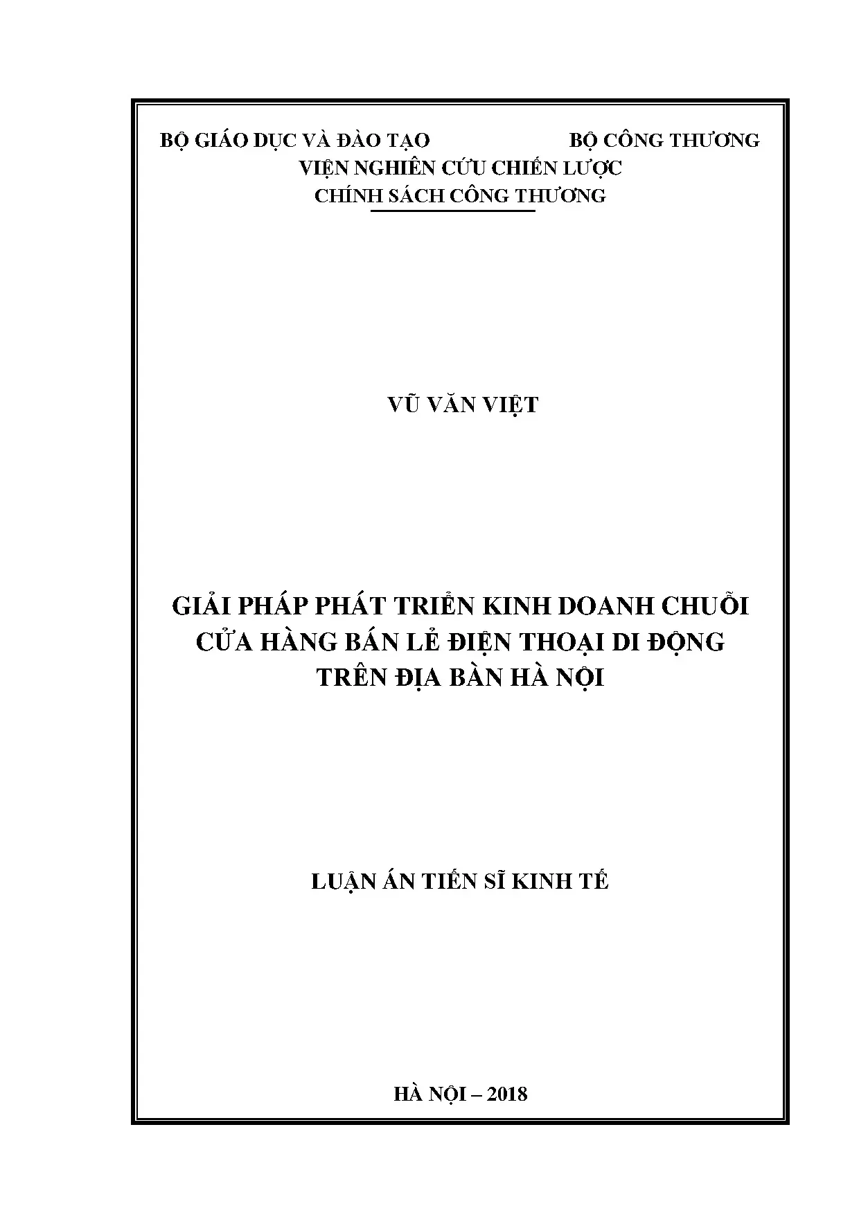 Phát triển chuỗi bán lẻ điện thoại di động Hà Nội