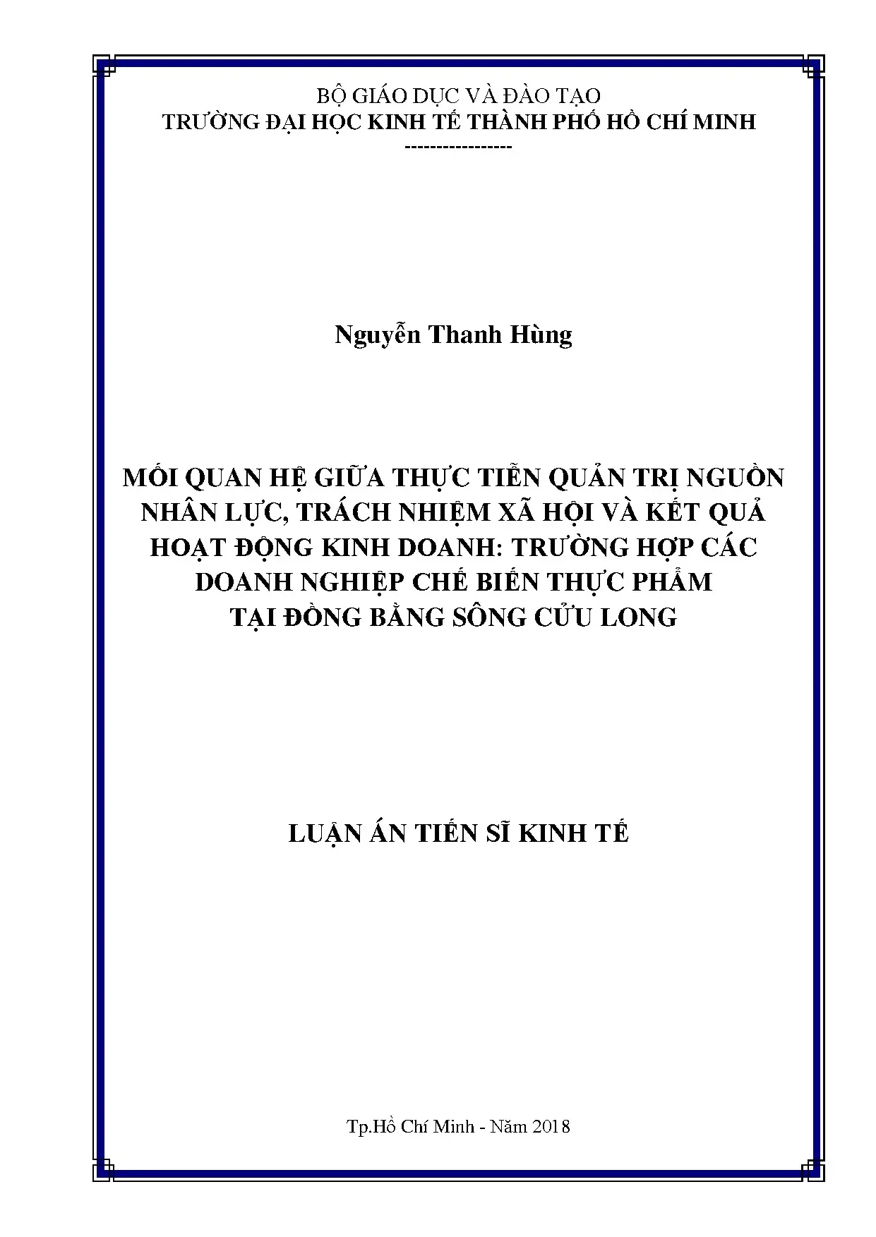 Mối quan hệ giữa quản trị nhân lực, trách nhiệm xã hội và kết quả kinh doanh