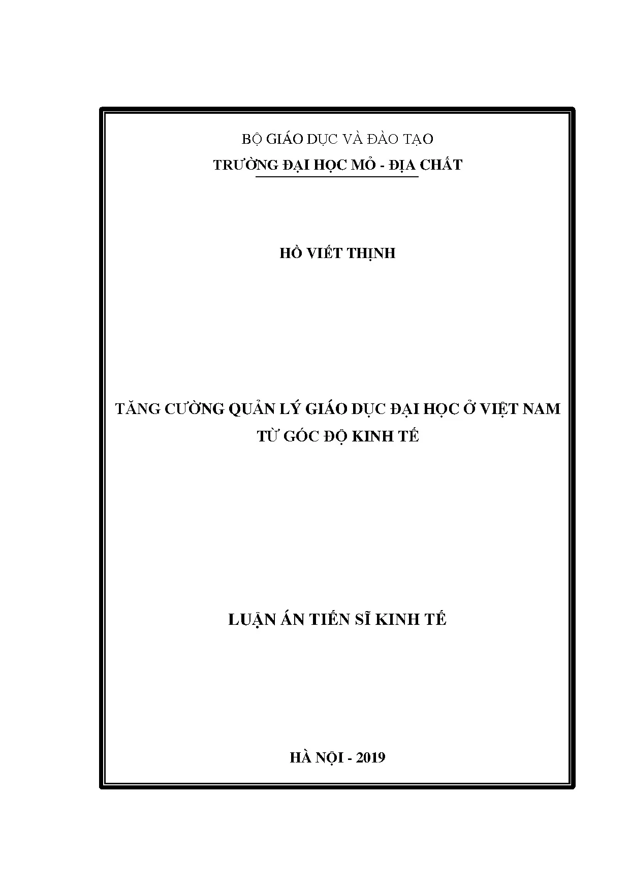 Tăng cường quản lý giáo dục đại học ở Việt Nam từ góc độ kinh tế