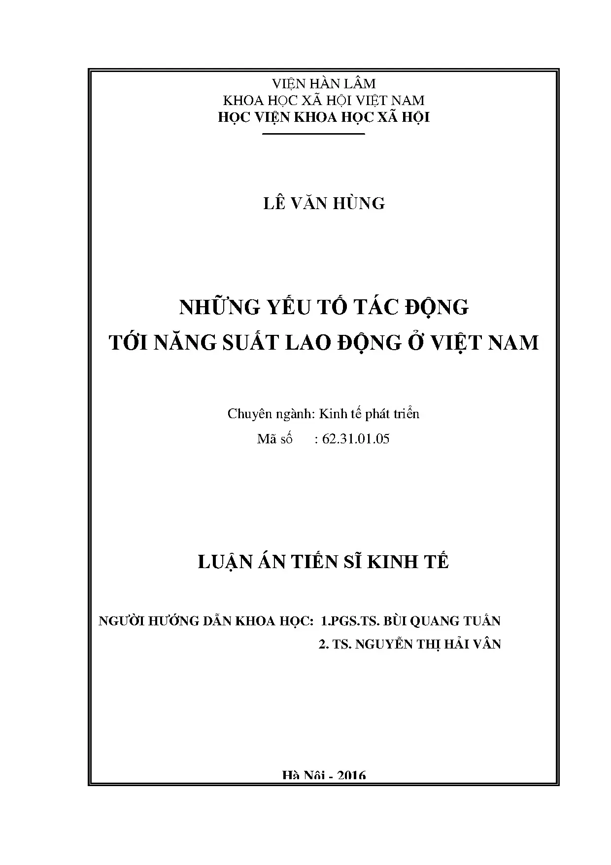 Năng suất lao động ở Việt Nam: Yếu tố tác động và giải pháp