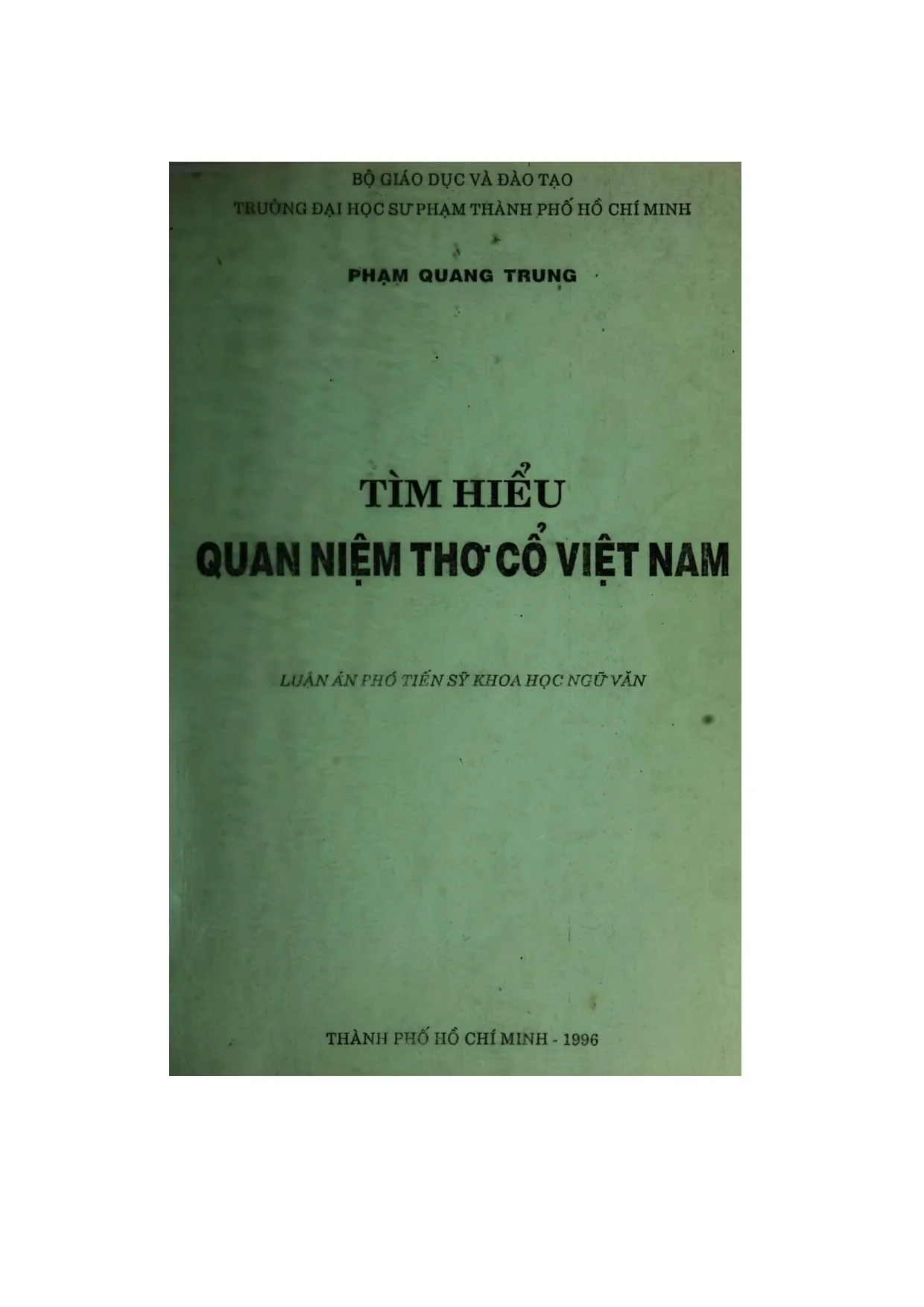 Tìm hiểu quan niệm thơ cổ Việt Nam thời trung đại