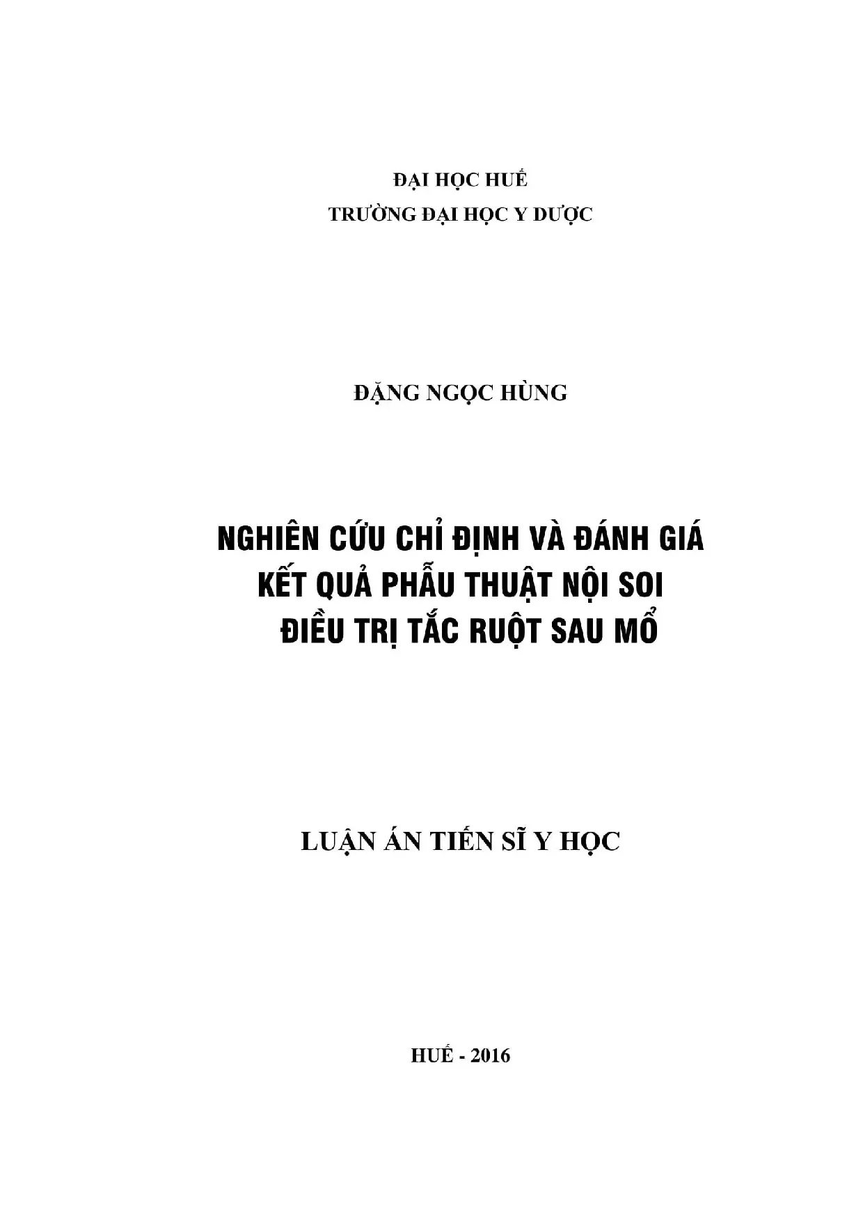 Nghiên cứu chỉ định và đánh giá kết quâ phẫu thuật nội soi đ