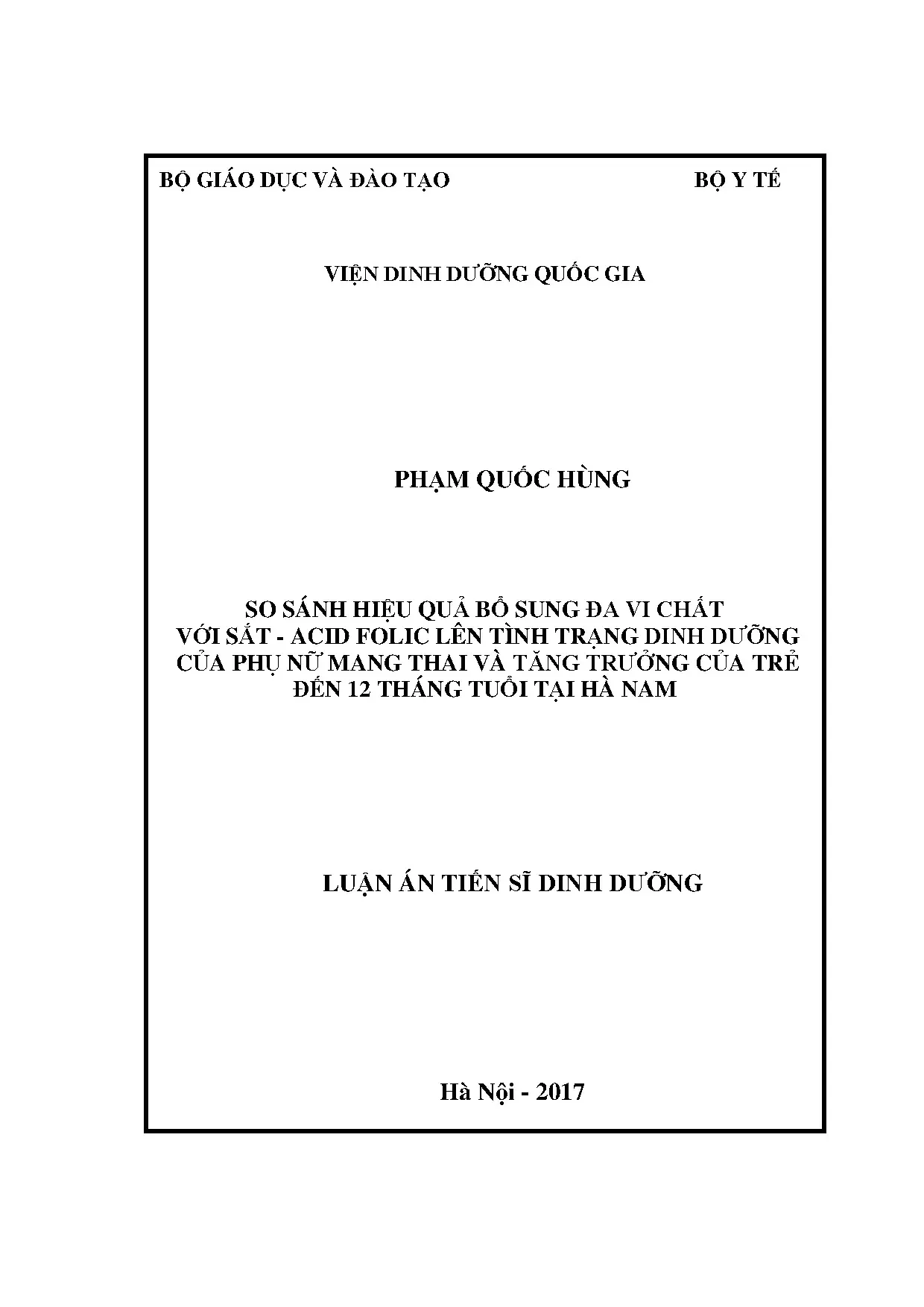 So sánh bổ sung đa vi chất vs sắt acid folic cho phụ nữ mang thai