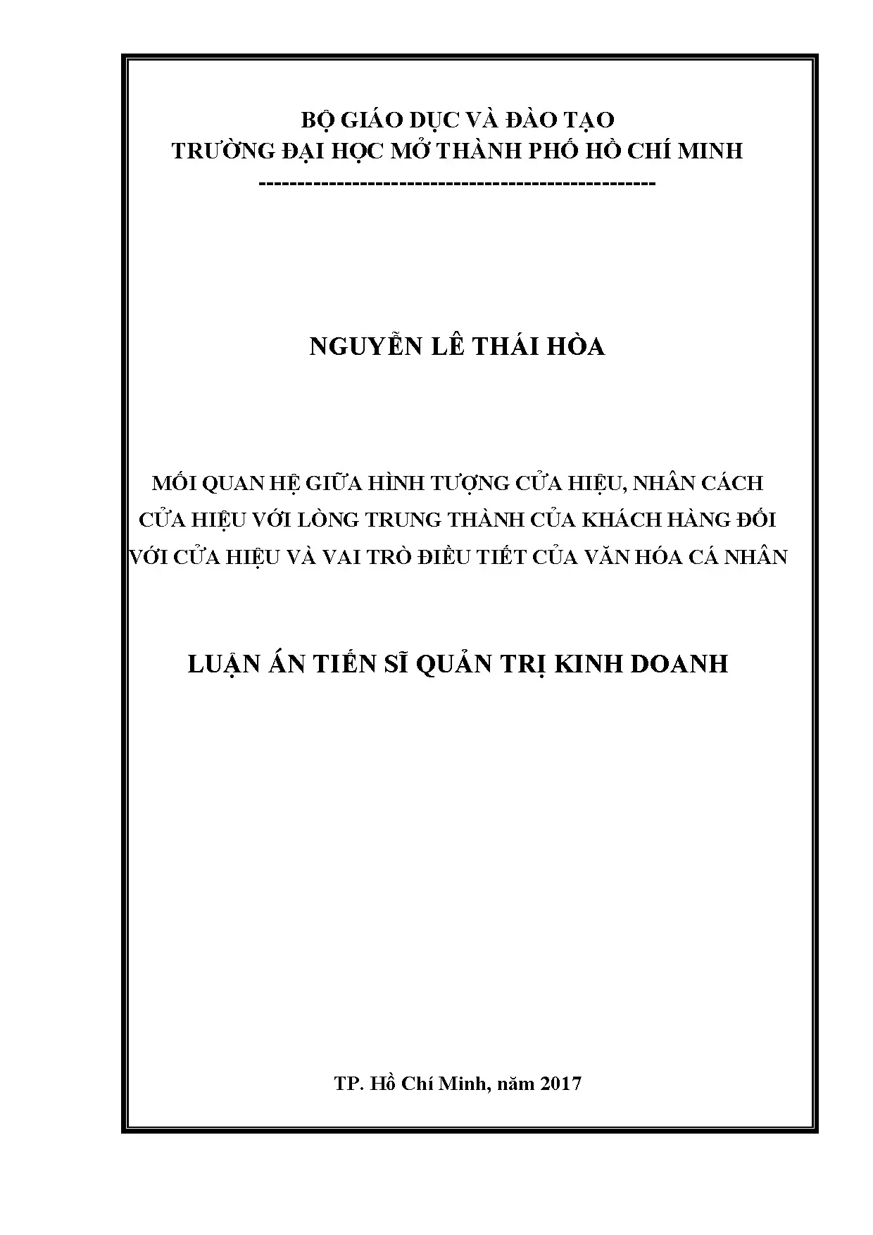 Hình tượng cửa hiệu và lòng trung thành khách hàng
