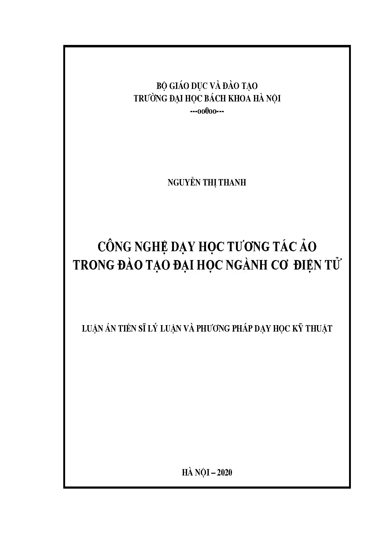 Công nghệ dạy học tương tác ảo trong đào tạo cơ điện tử