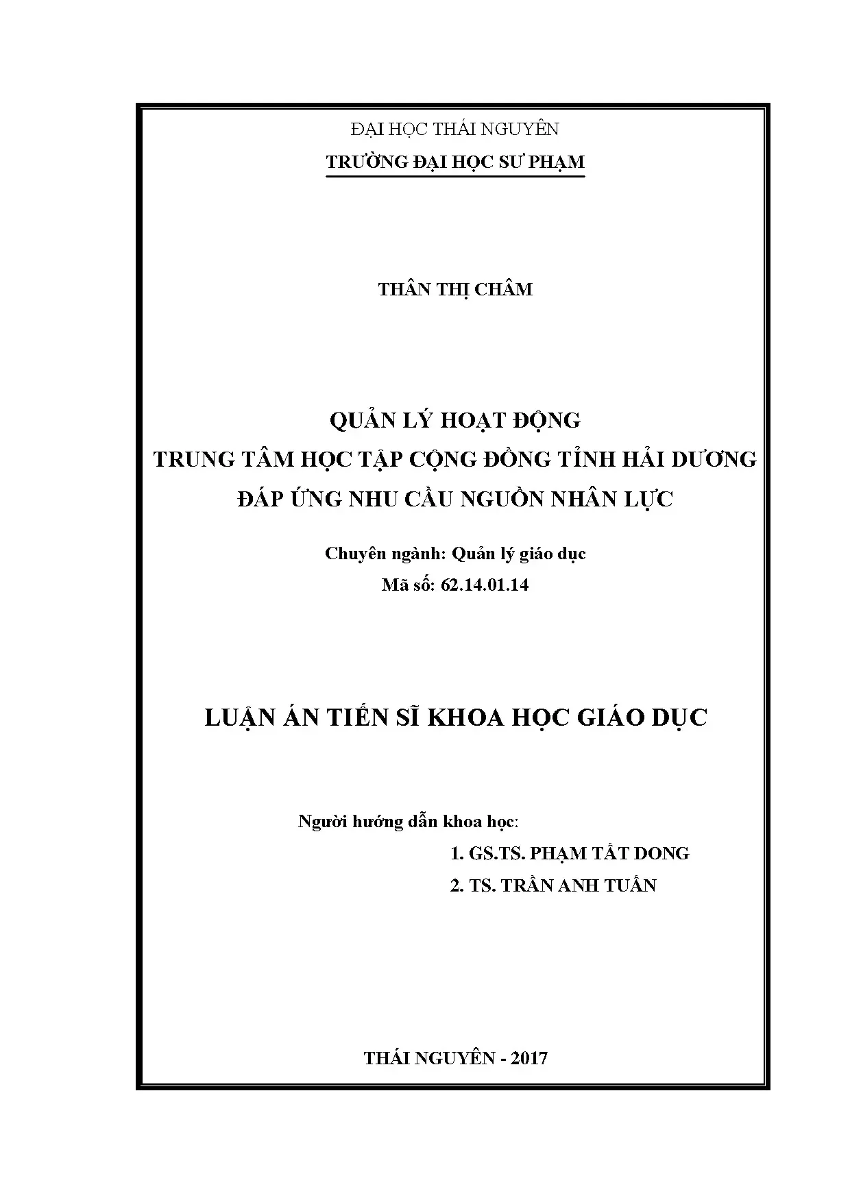 Quản lý TTHTC tỉnh Hải Dương đáp ứng nhu cầu nhân lực