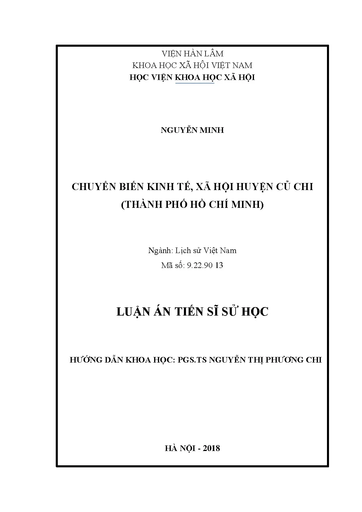 Chuyển biến Kinh tế Xã hội Củ Chi 1986-2010