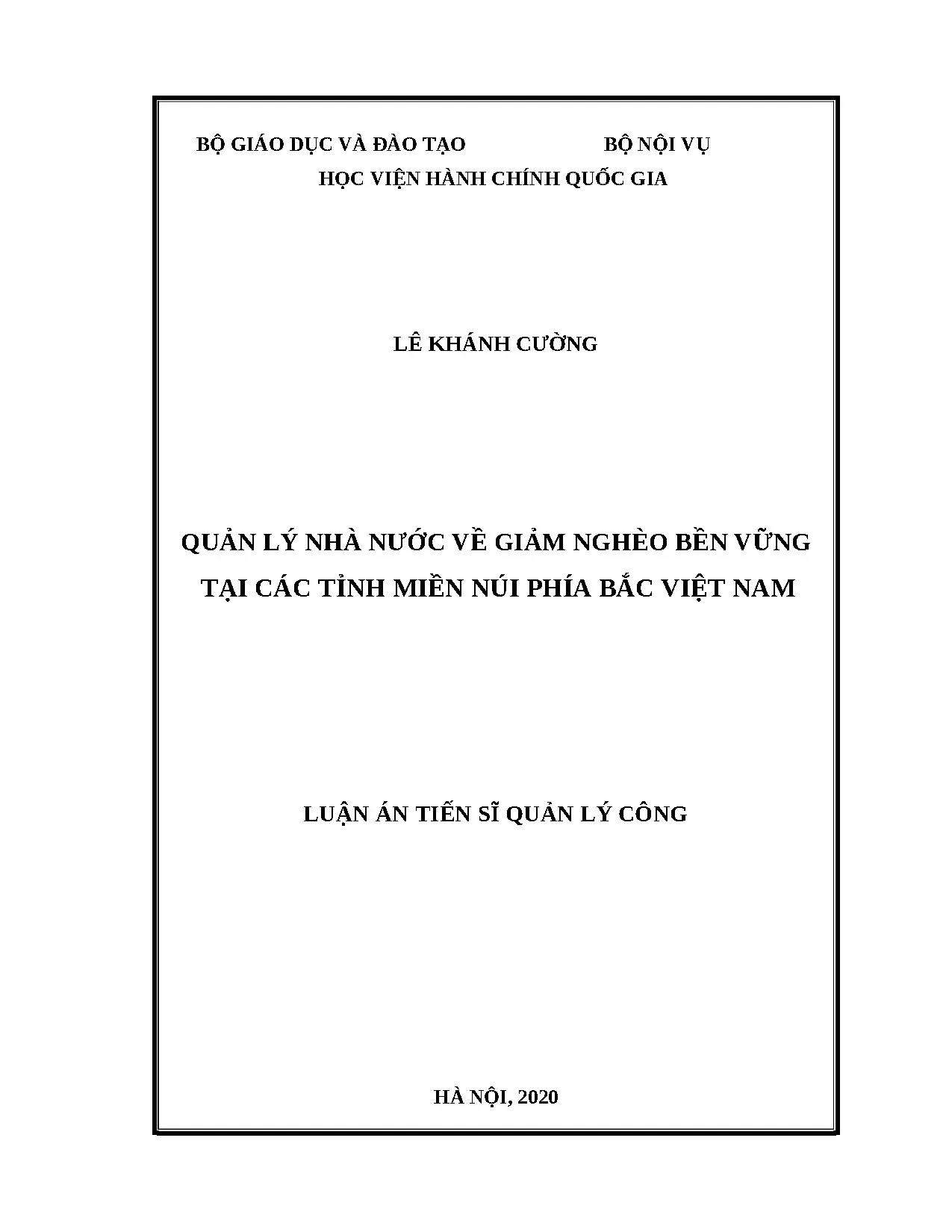 Quản lý nhà nước giảm nghèo bền vững miền núi phía Bắc