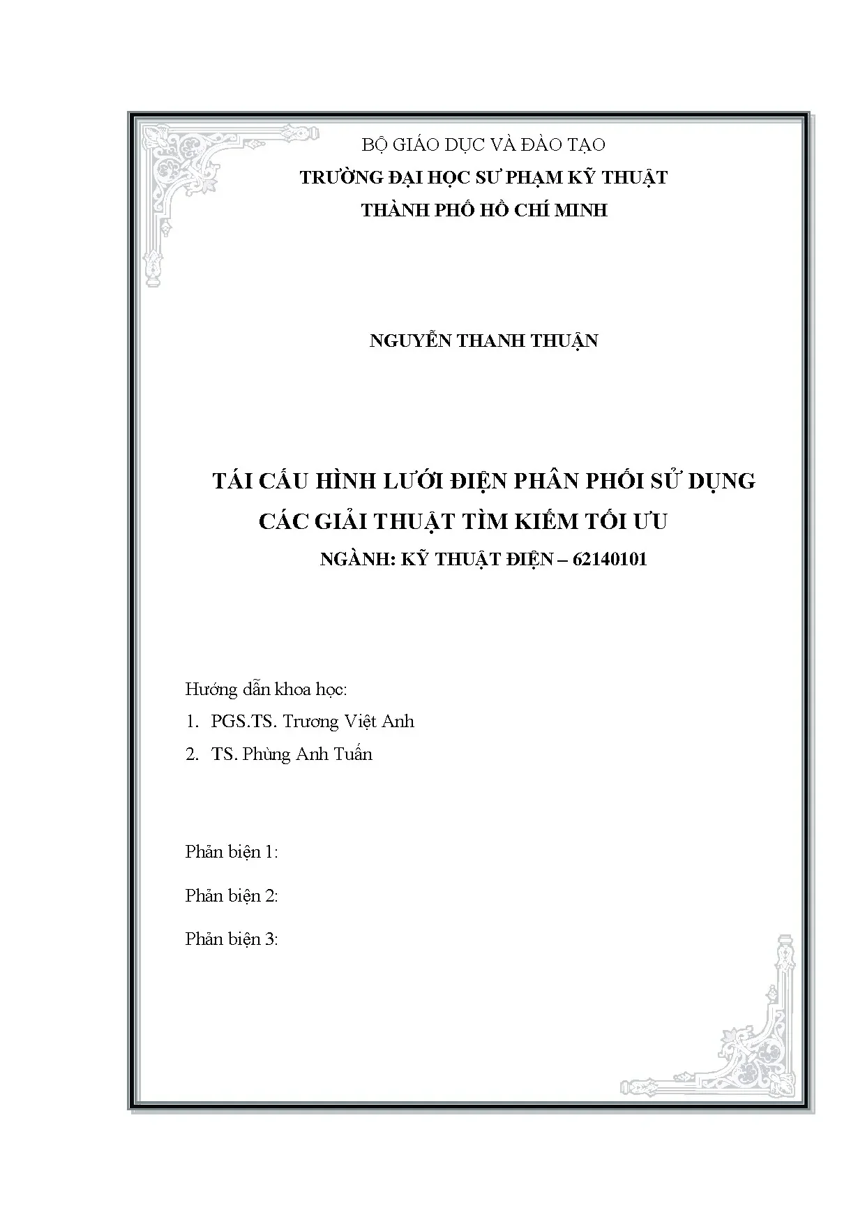 Tái cấu hình lưới điện phân phối bằng giải thuật tối ưu