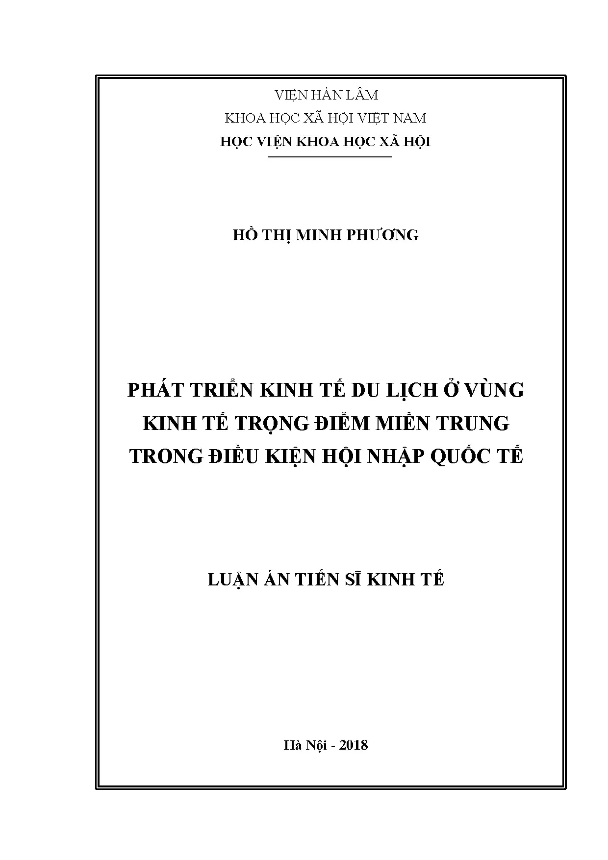 Phát triển kinh tế du lịch miền Trung trong hội nhập quốc tế