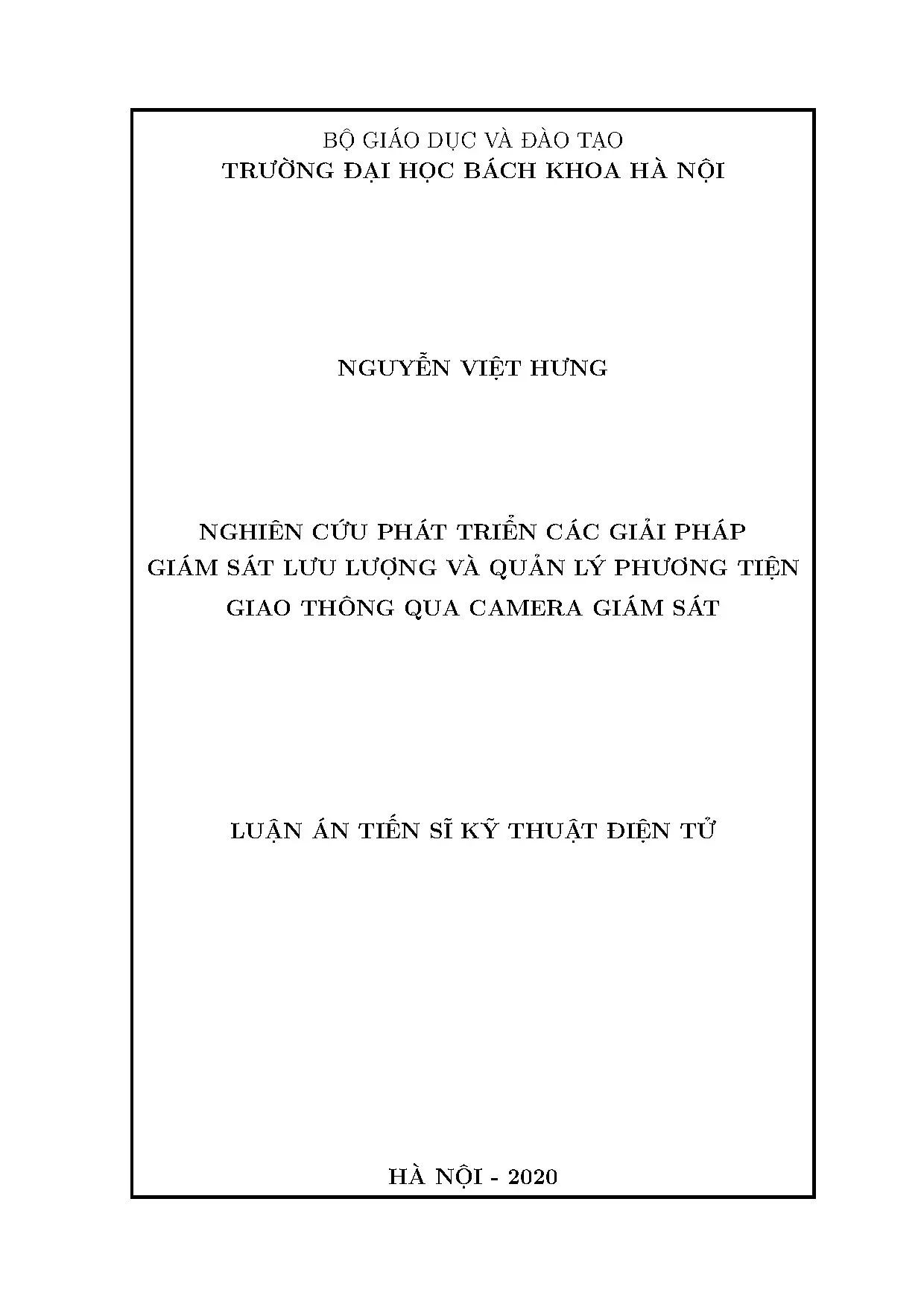 Giám sát lưu lượng và quản lý phương tiện giao thông qua camera