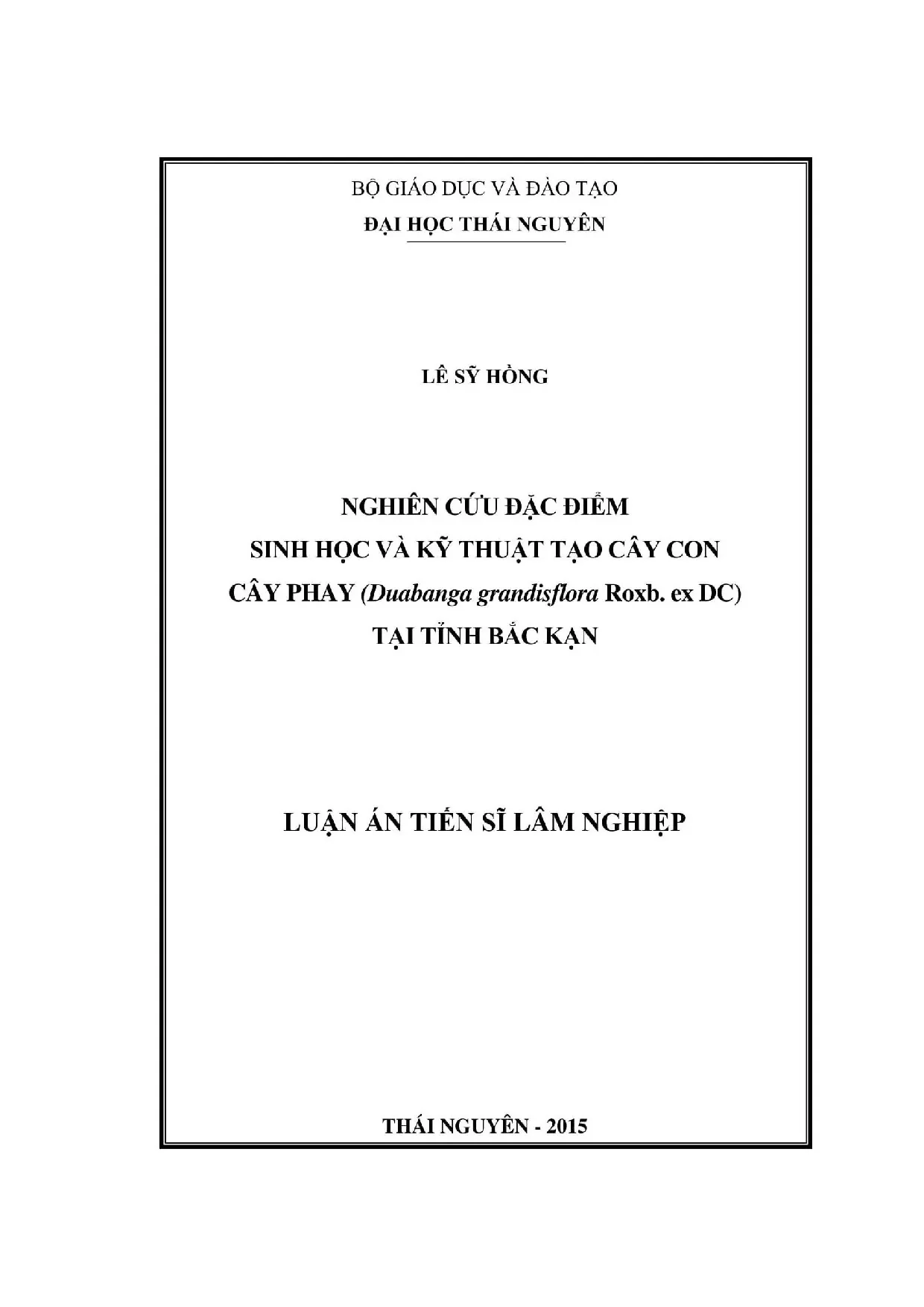 Nghiên cứu đặc điểm sinh học và kỹ thuật tạo cây con cây pha