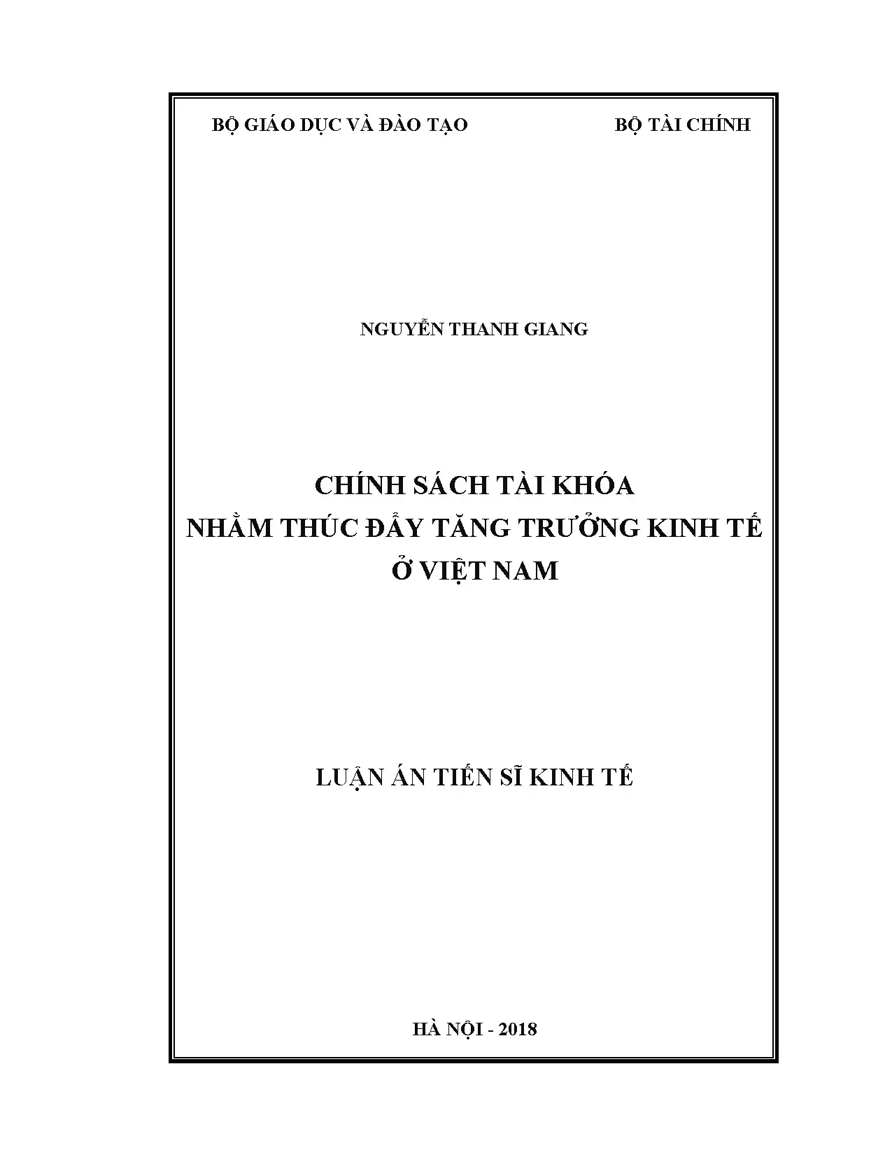 Chính sách tài khóa thúc đẩy tăng trưởng kinh tế ở Việt Nam