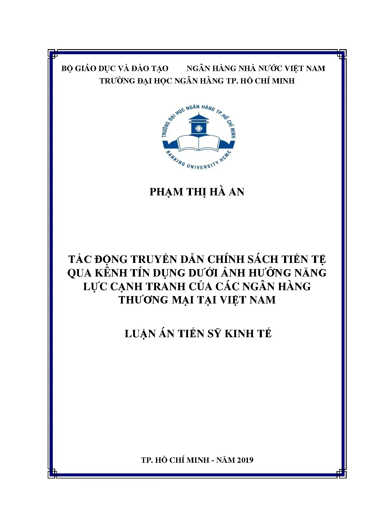 Tác động truyền dẫn chính sách tiền tệ qua kênh tín dụng tại Việt Nam