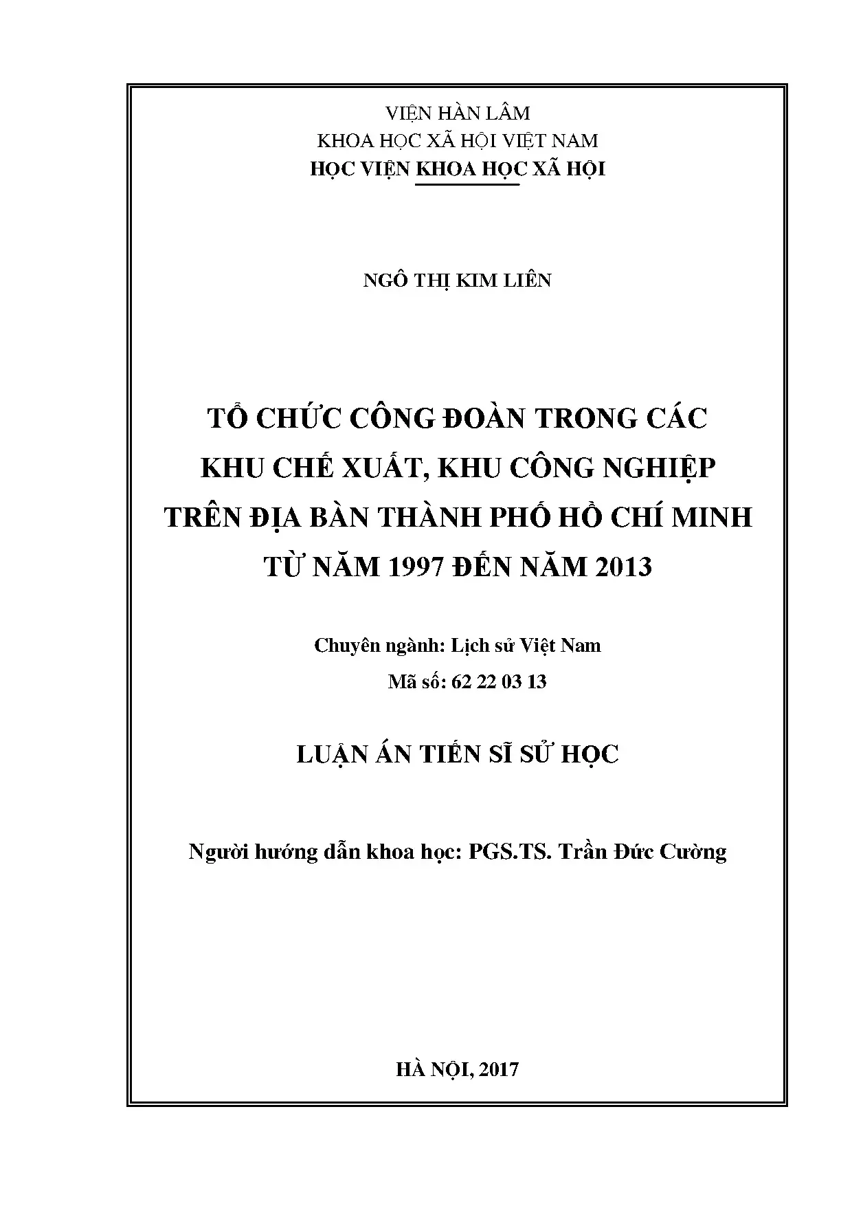 Công đoàn KCN TP.HCM (1997-2013)