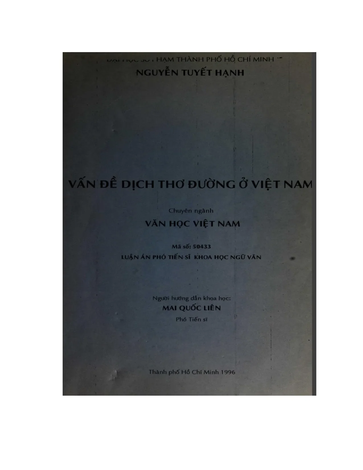 Nghiên cứu vấn đề dịch thơ Đường trong văn học Việt Nam