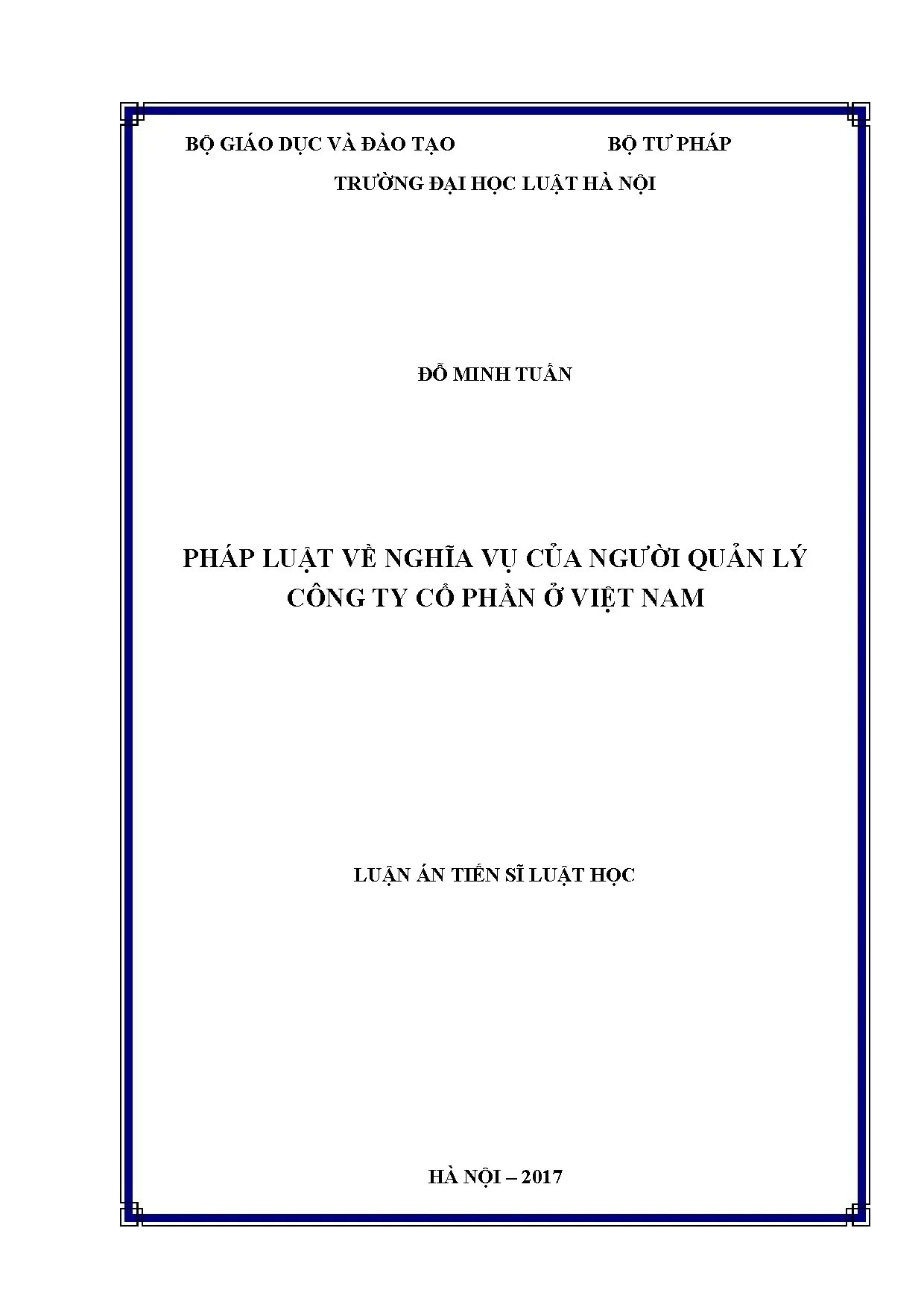 Pháp luật nghĩa vụ người quản lý công ty cổ phần Việt Nam