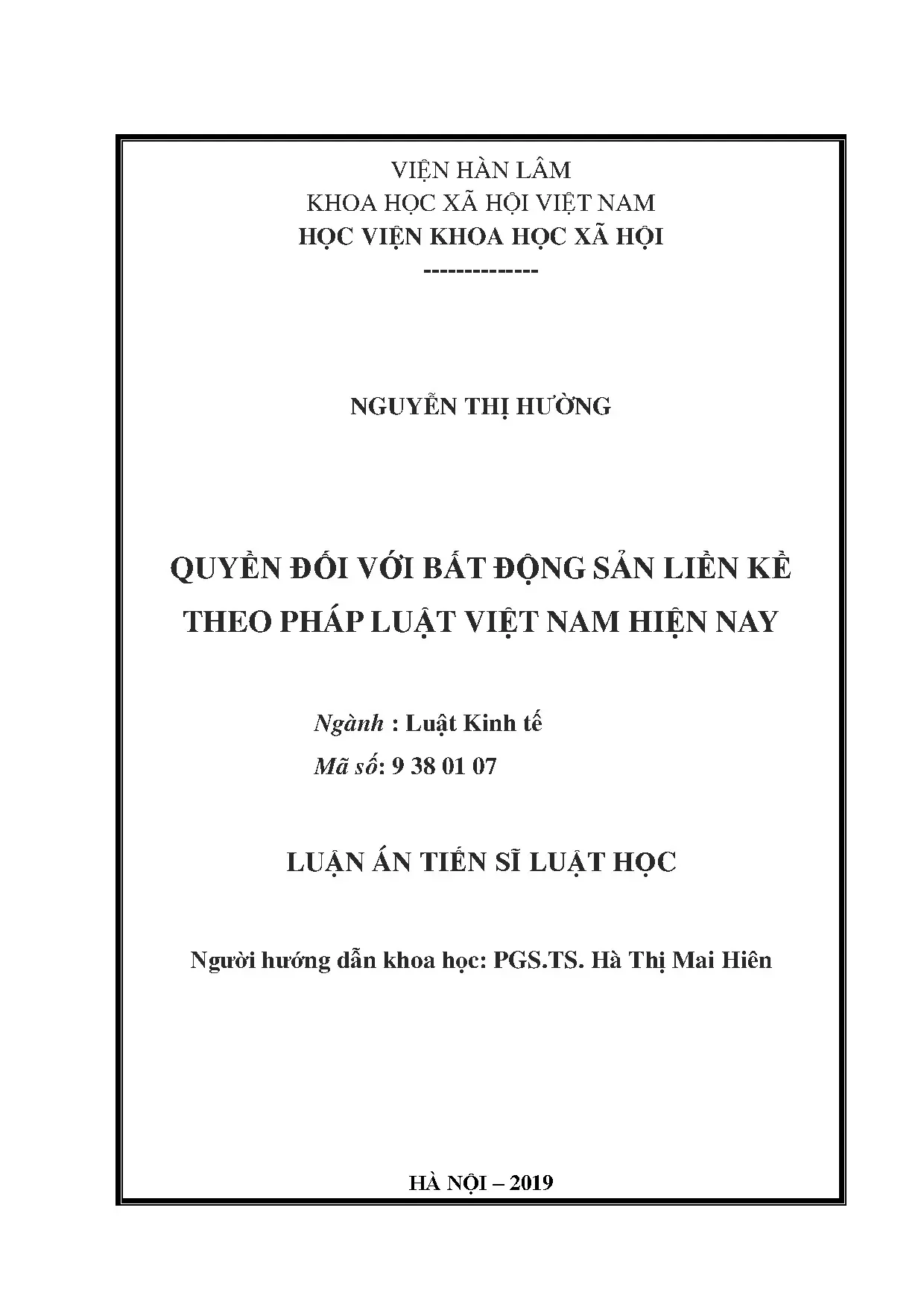 Quyền đối với bất động sản liền kề trong pháp luật Việt Nam