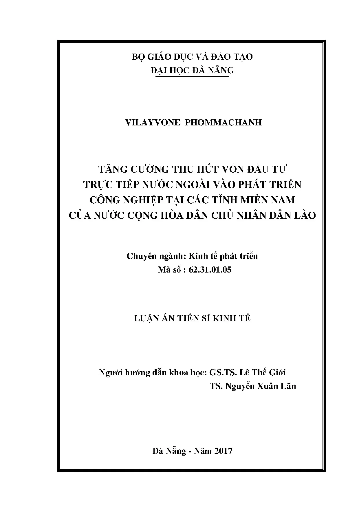 Thu hút FDI phát triển công nghiệp miền Nam Lào