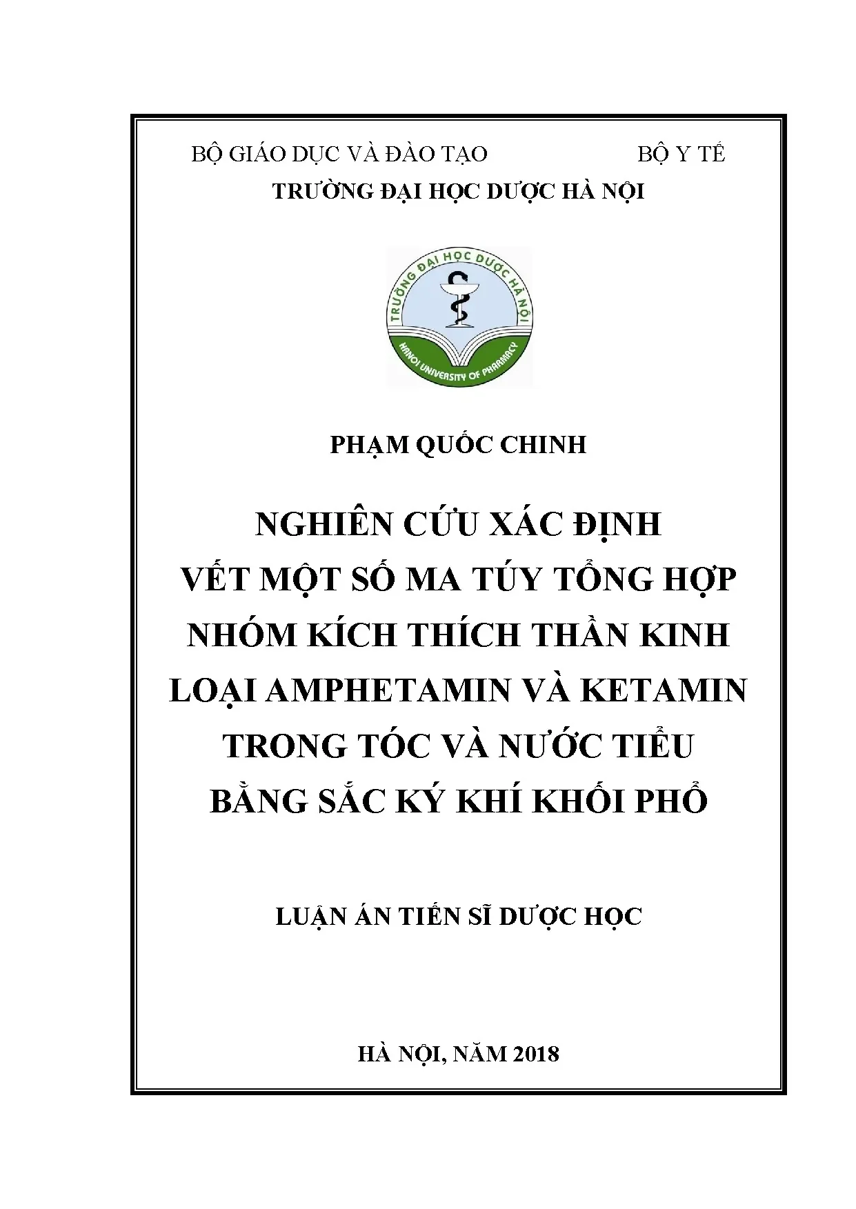 Nghiên cứu phát hiện ma túy tổng hợp ATS và ketamine bằng GC-MS