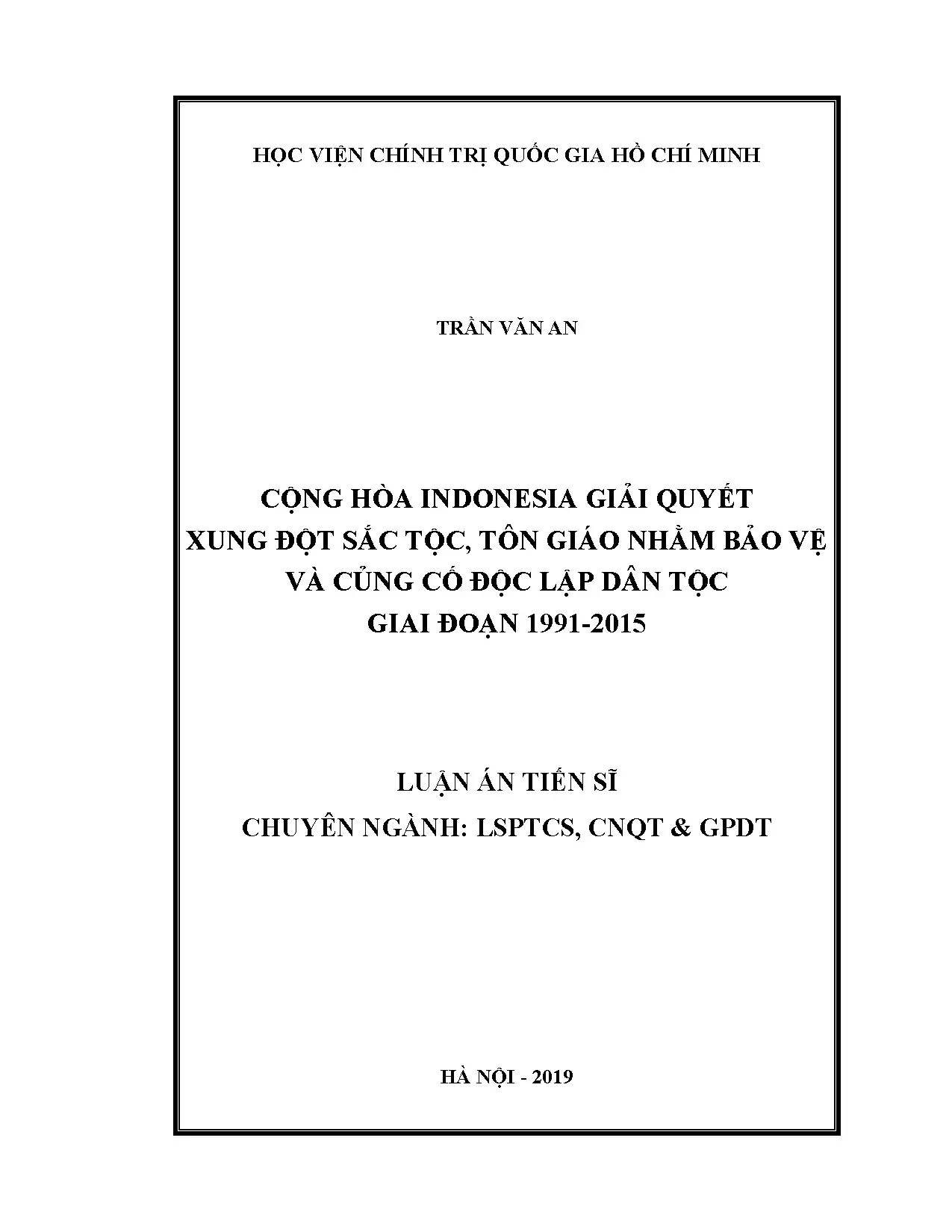 Indonesia: Giải quyết xung đột sắc tộc, tôn giáo bảo vệ độc lập
