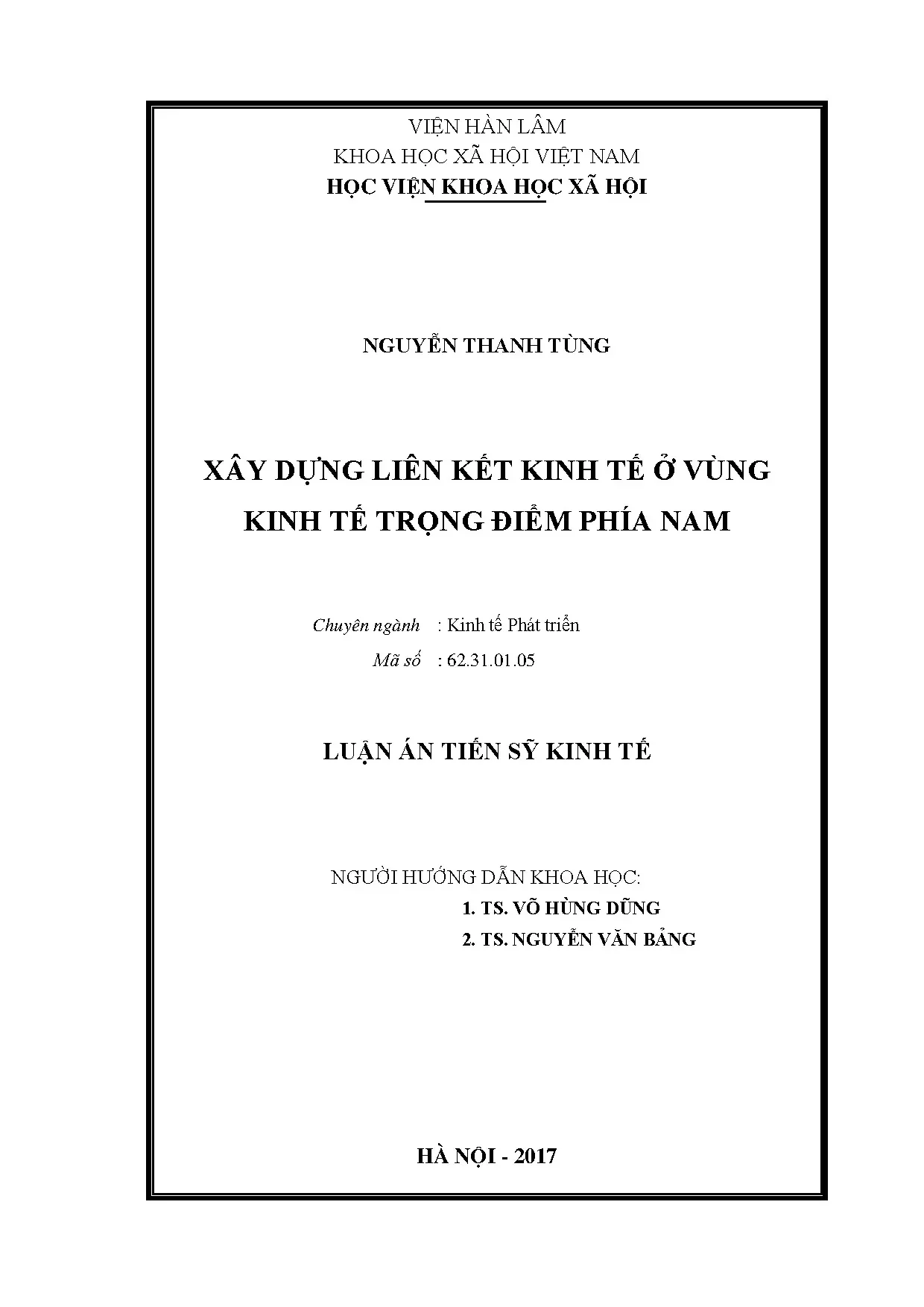 Xây dựng liên kết kinh tế vùng trọng điểm phía Nam