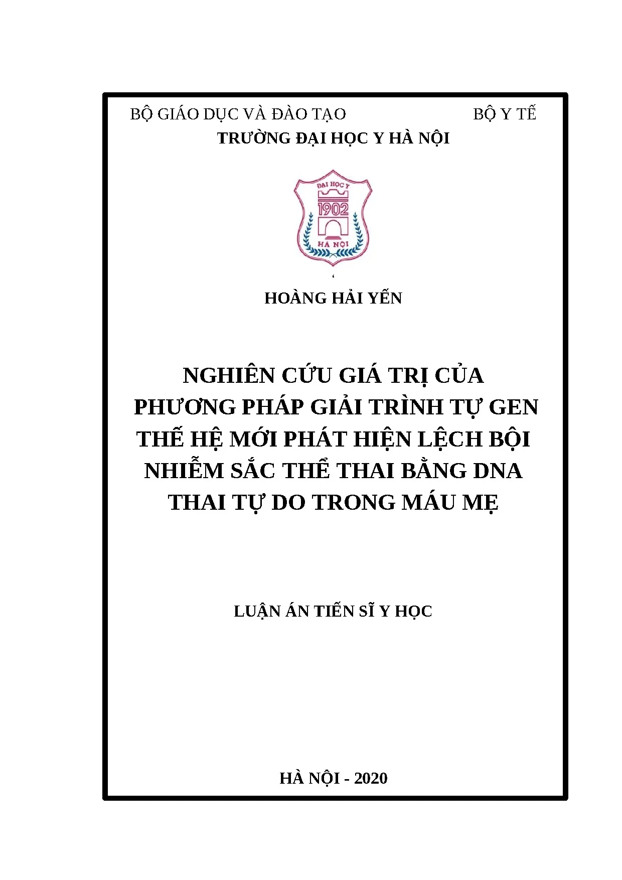Nghiên cứu giá trị giải trình tự gen thế hệ mới phát hiện lệch bội nhiễm sắc thể thai