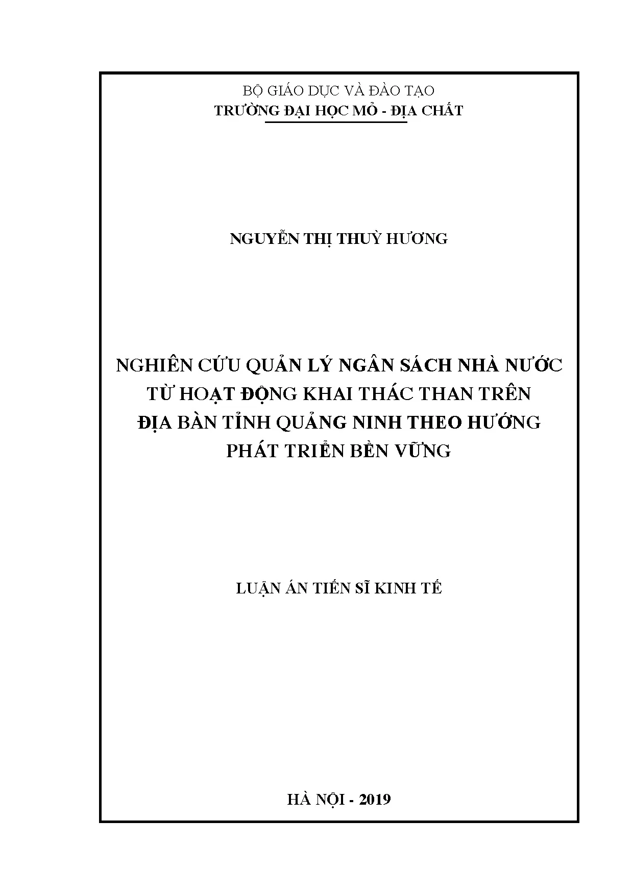 Quản lý ngân sách nhà nước từ khai thác than tại Quảng Ninh
