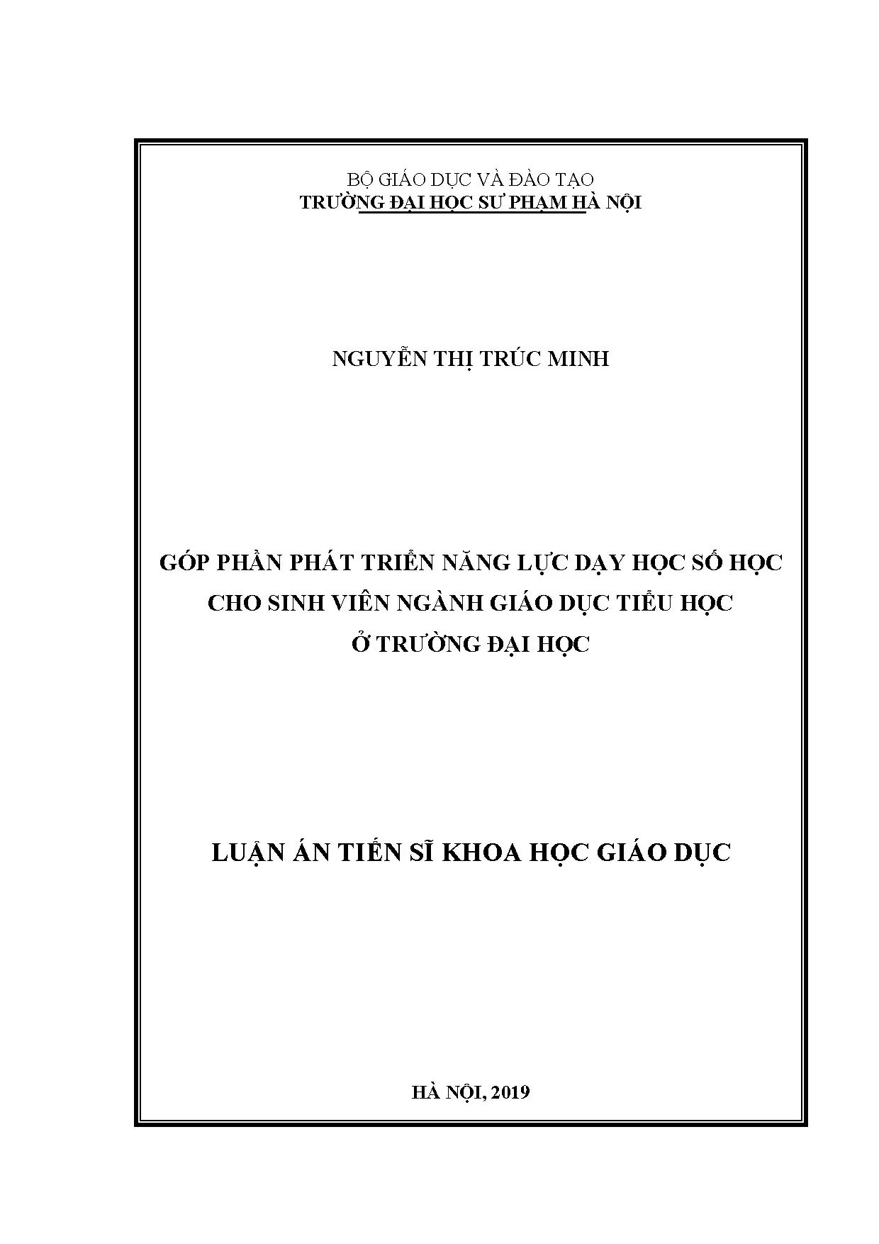 Phát triển năng lực dạy học số học cho giáo viên tiểu học
