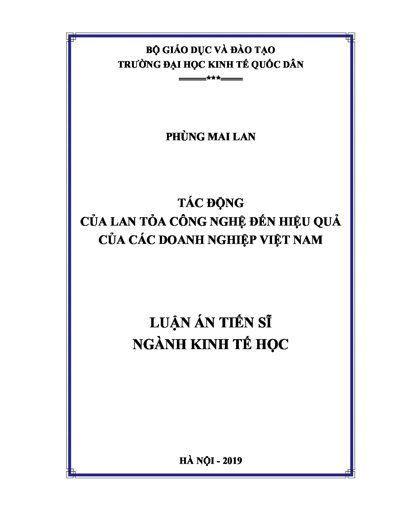 Tác động lan tỏa công nghệ đến doanh nghiệp Việt Nam
