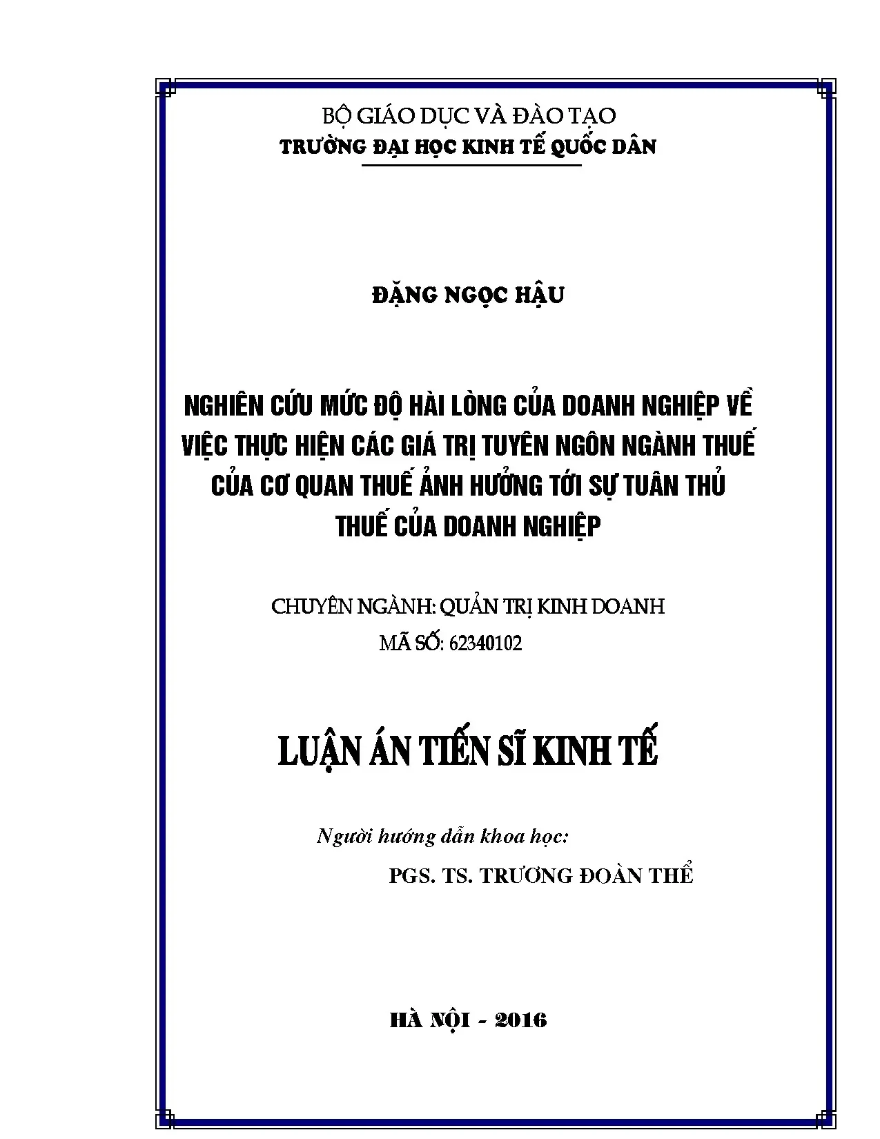 Hài lòng doanh nghiệp với giá trị tuyên ngôn ngành thuế
