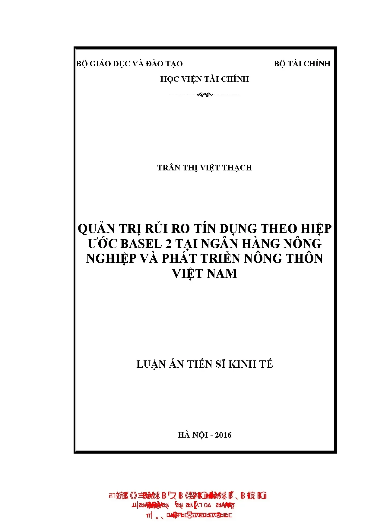 Quản trị rủi ro tín dụng theo Basel 2 tại Agribank
