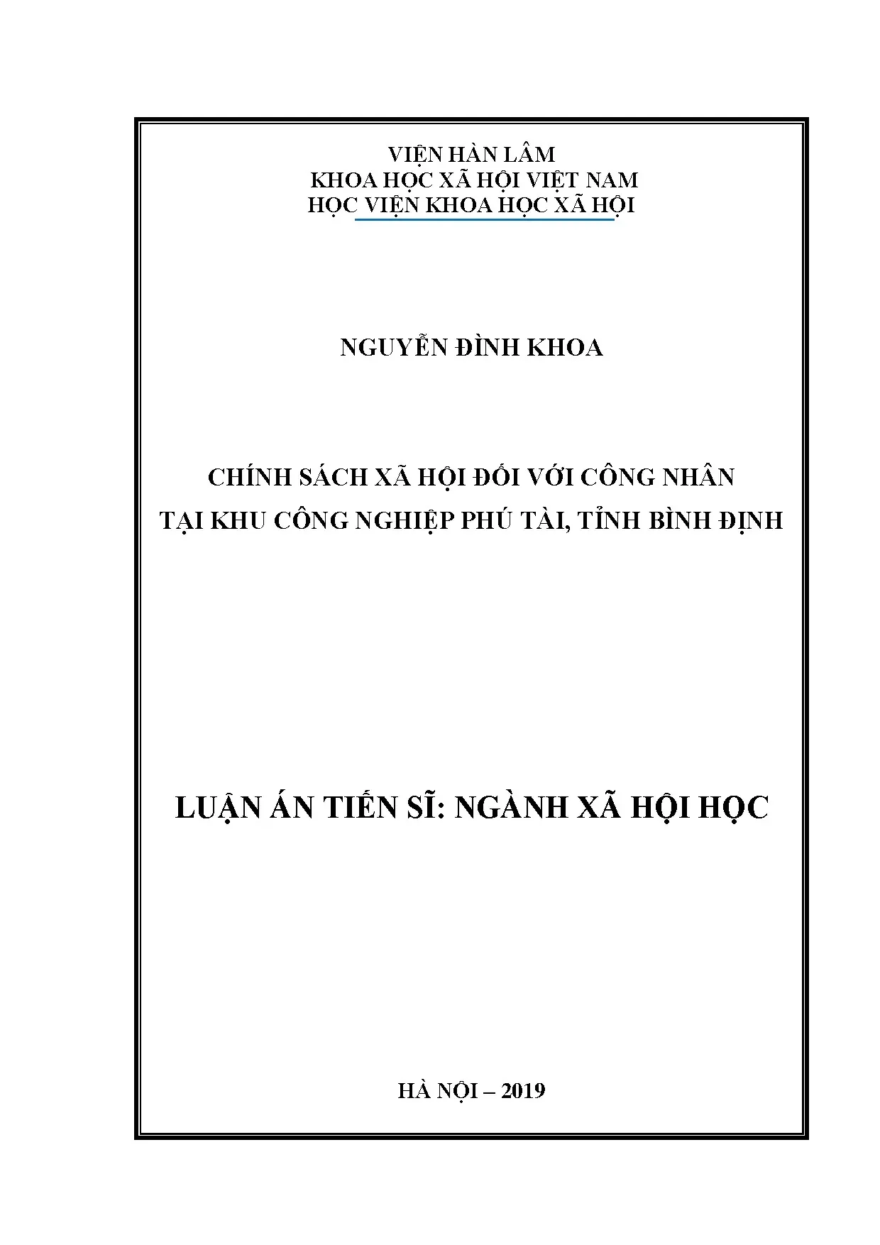 Chính sách xã hội cho công nhân tại KCN Phú Tài, Bình Định