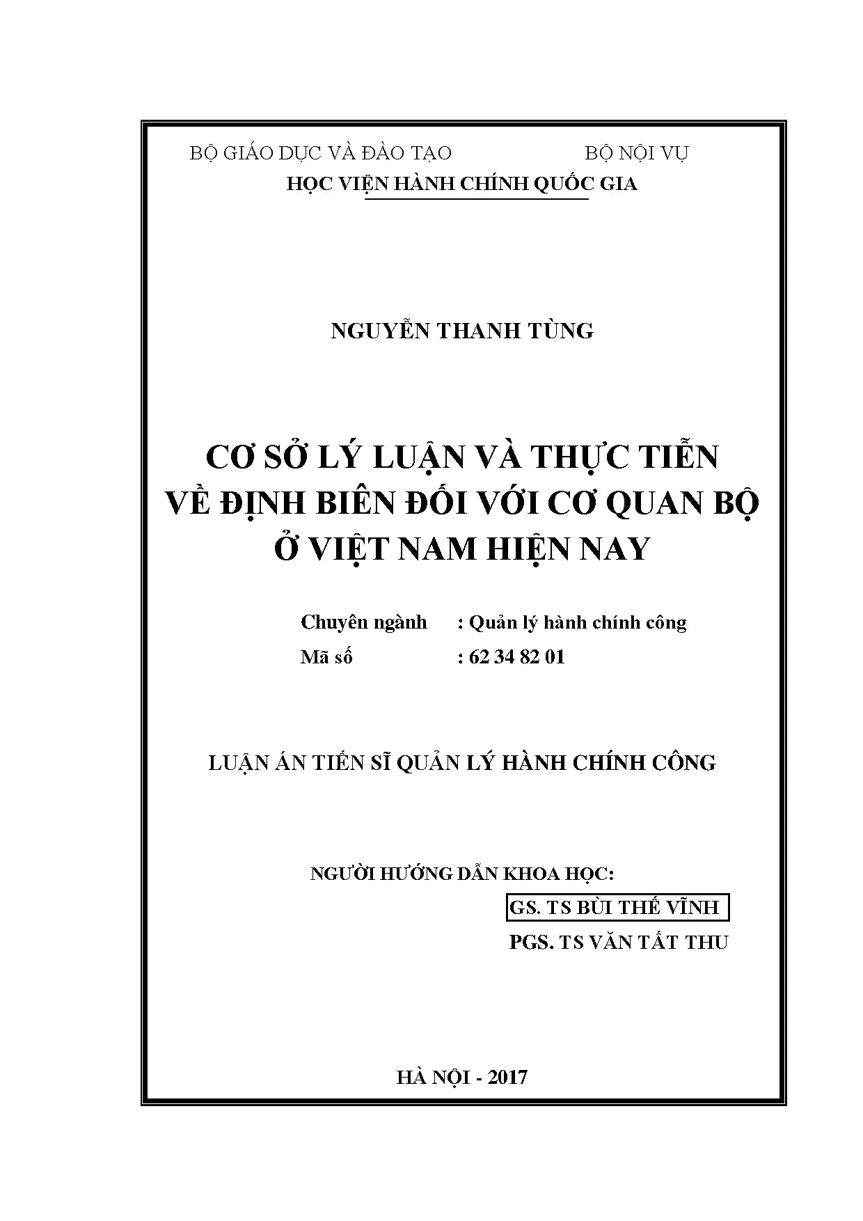 Cơ sở lý luận và thực tiễn về định biên đối với cơ quan bộ ở Việt Nam
